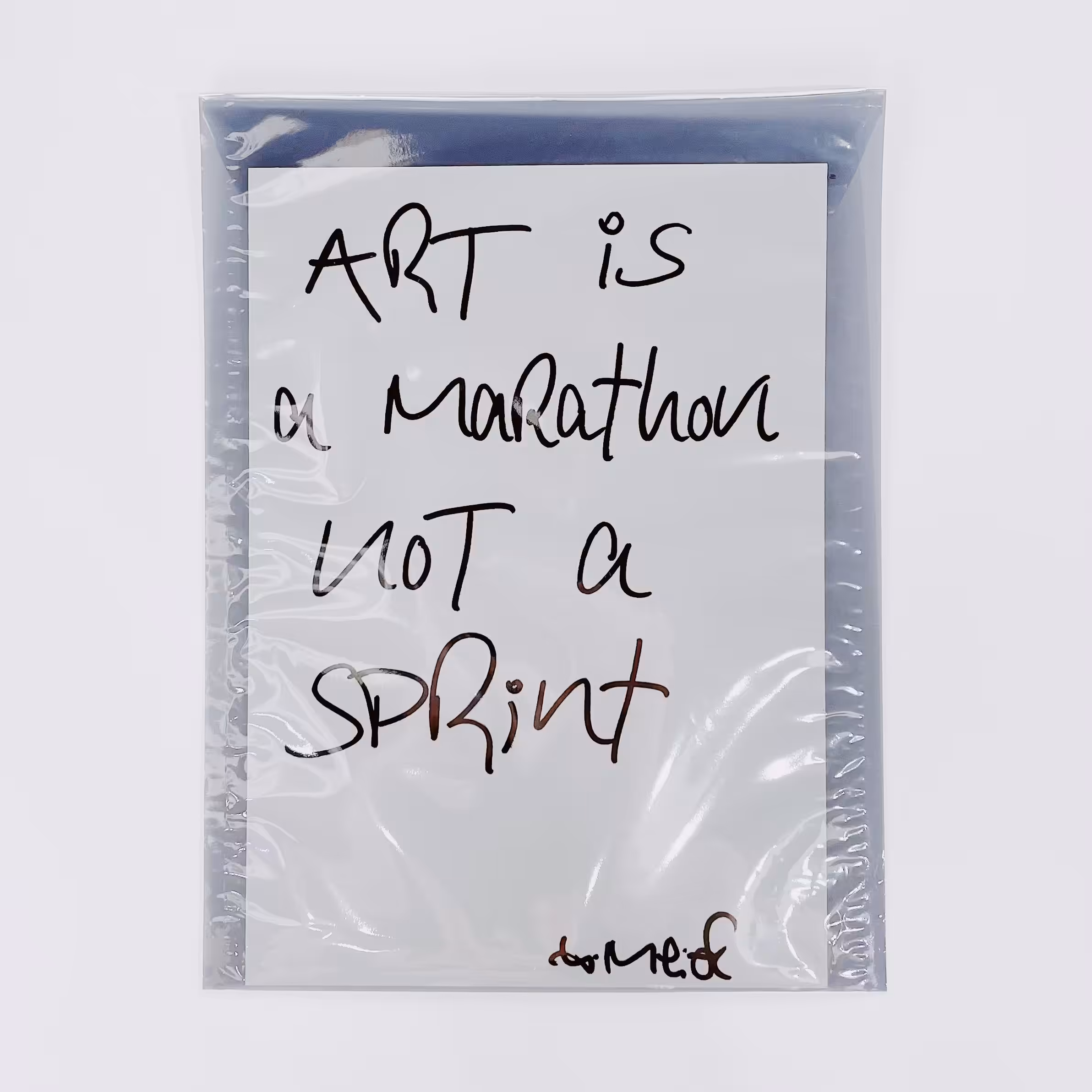 Art is a marathon not a sprint