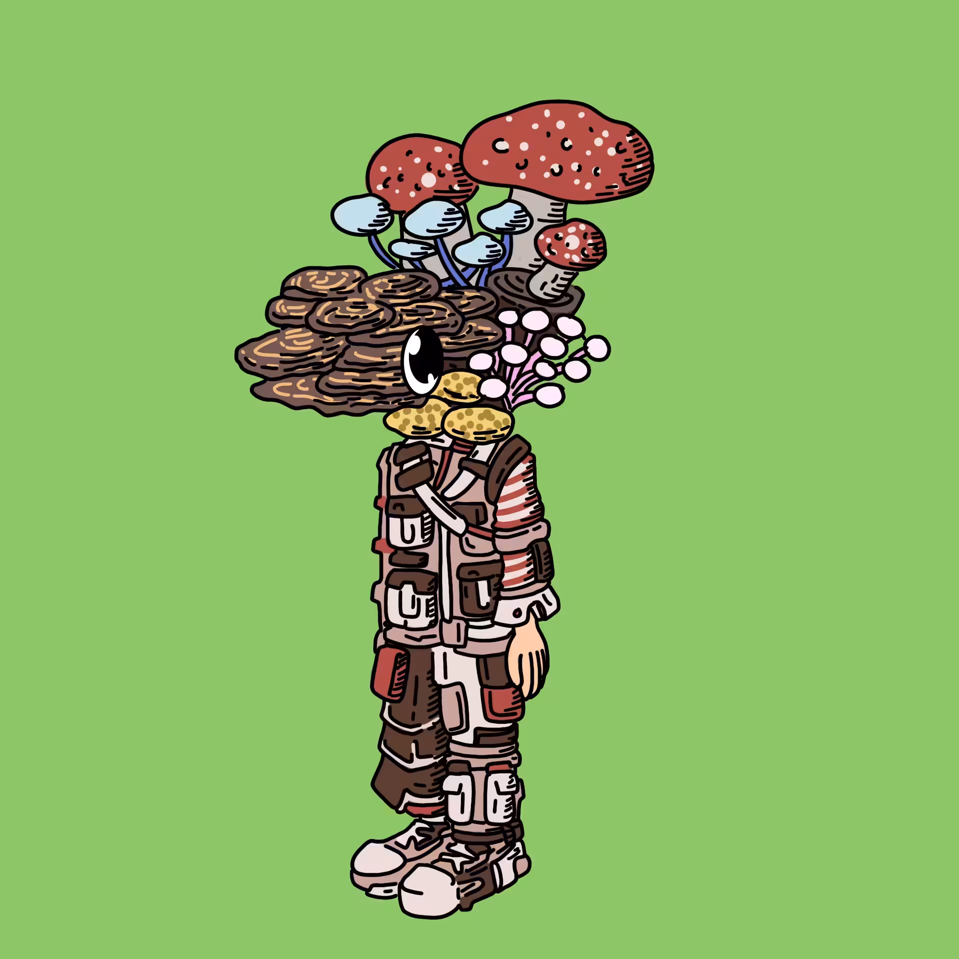 Mycologist one eyed guy #00106