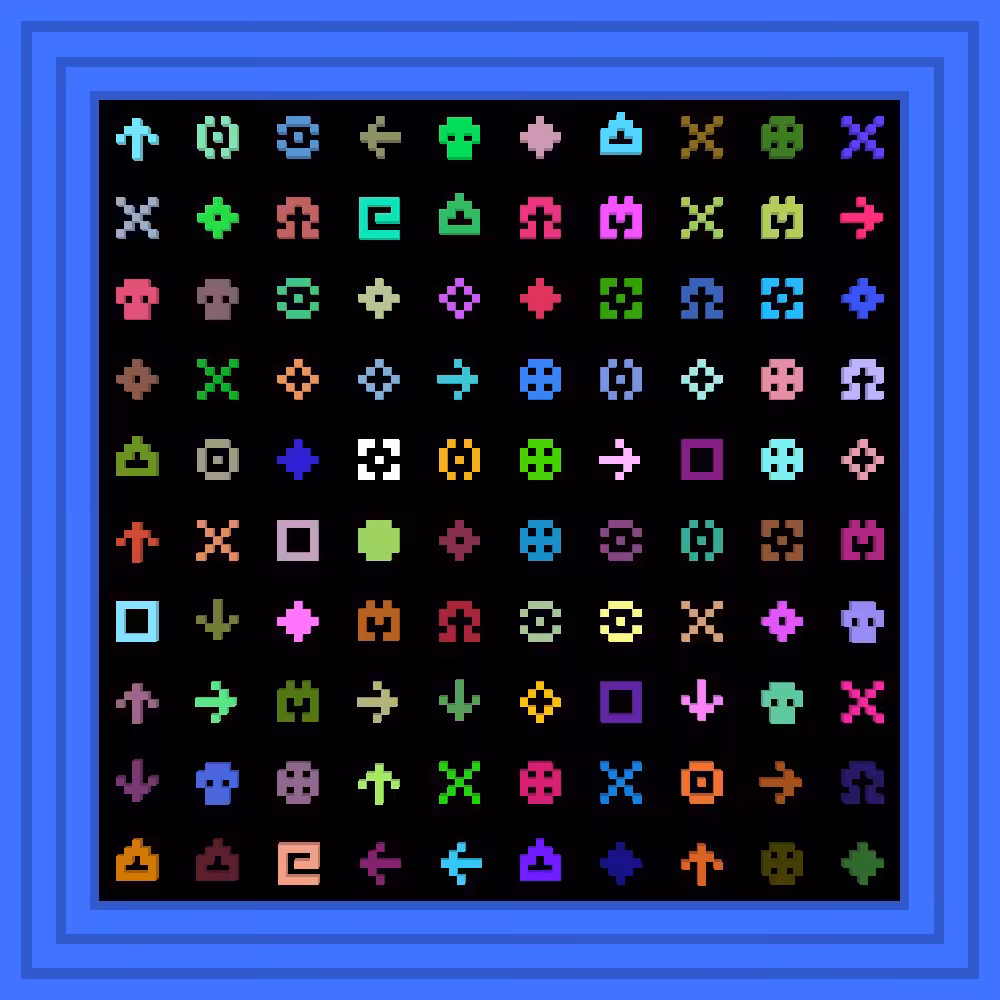 play to earn ntf crypto gaming :: Procedural Symbols #104/1000