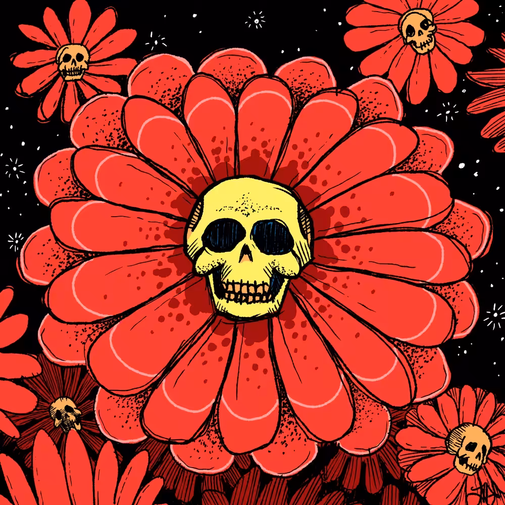 "Skull Flower Color" By Jeff Prymowicz
