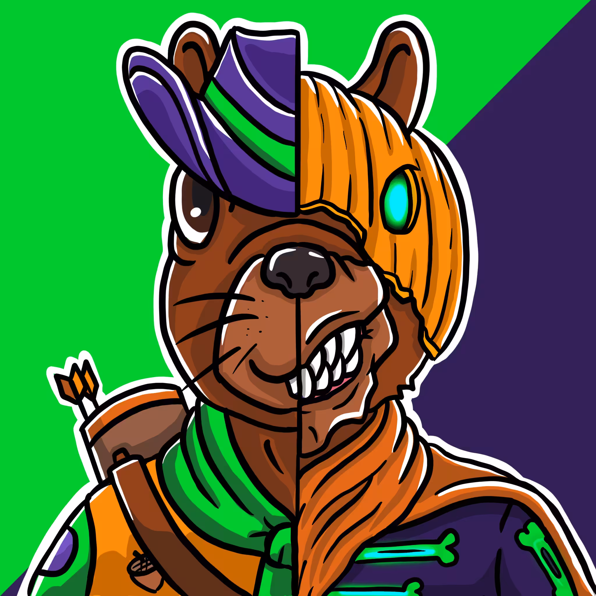 Mirror Zoo: Squirrel / Pumpkinhead (common)