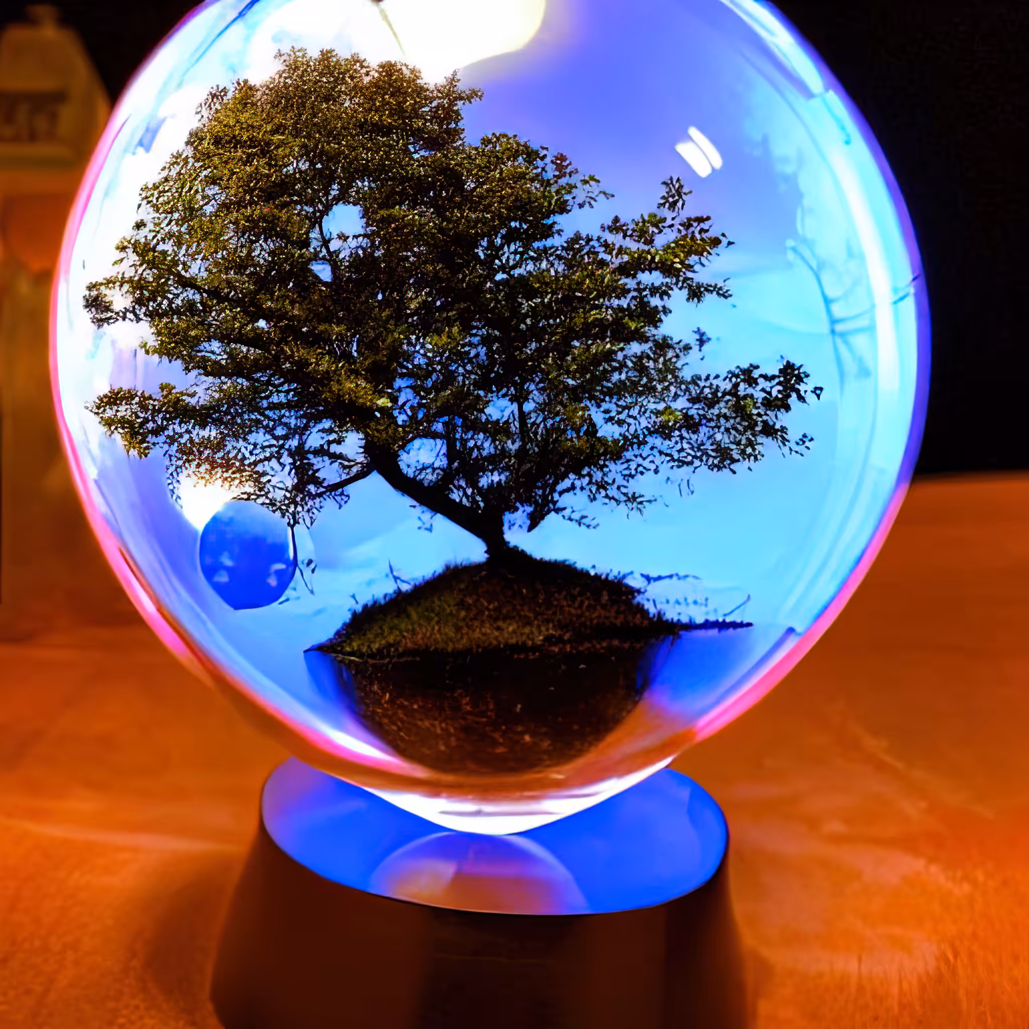 Tree Glass Globe #4