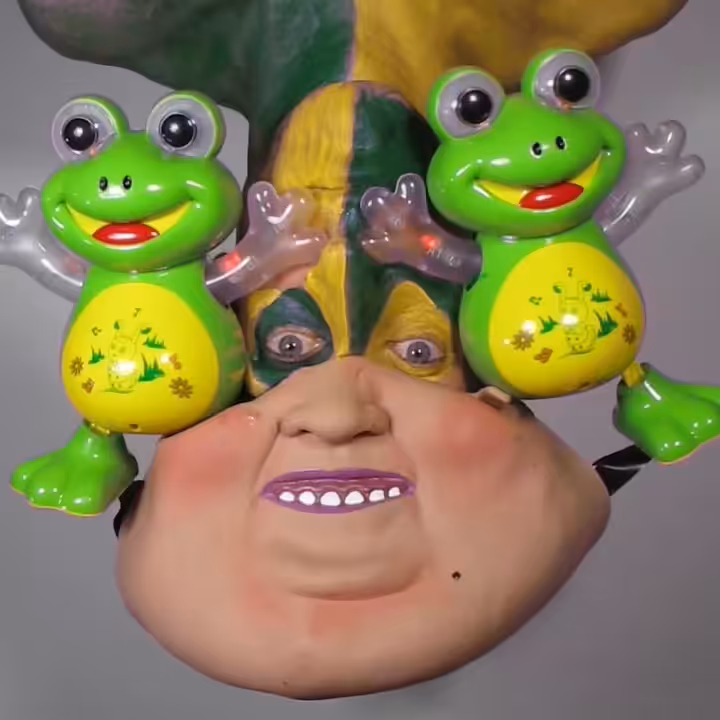 Inside Down Upward Frog Man
