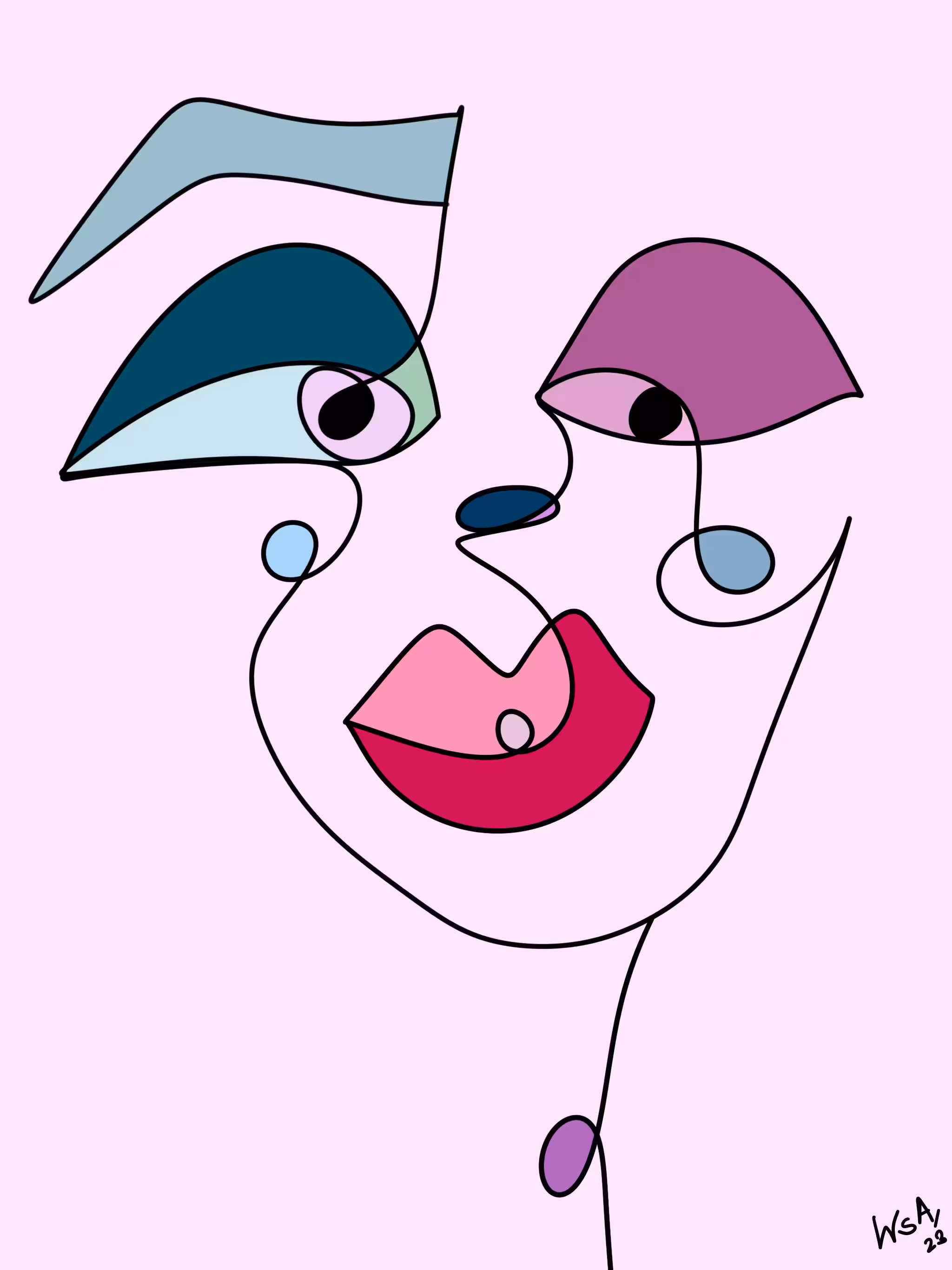 Minimalistic Face 007 - Face Of Arts