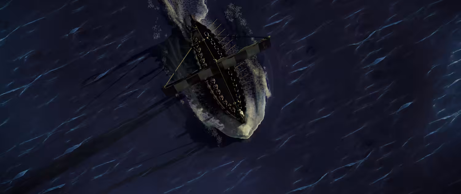 "Hell gasp'd. Ships appear'd..."