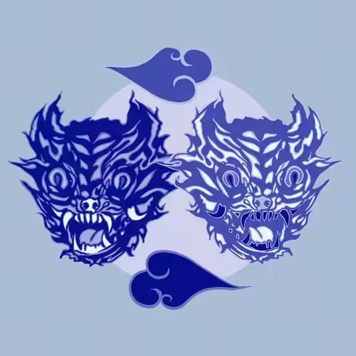 Tiger Talisman - BLUE - When Tigers Smoked