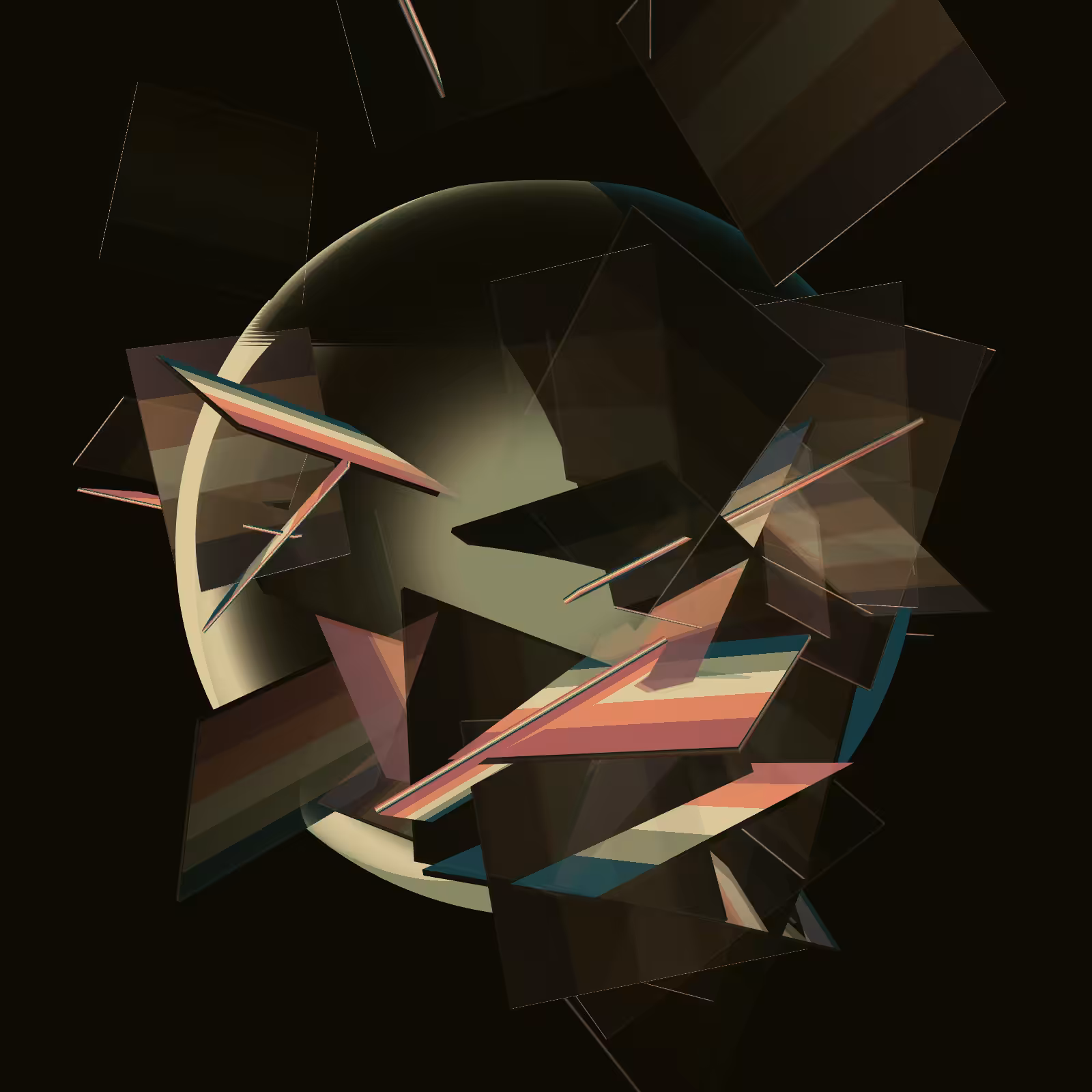 Composition with Sphere  #30