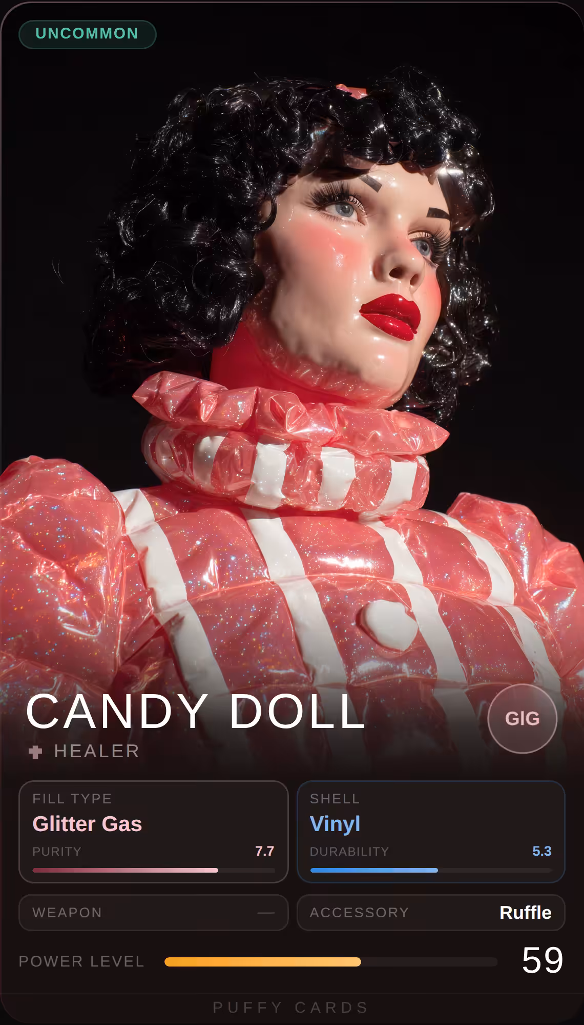 Puffy Cards: Candy Doll