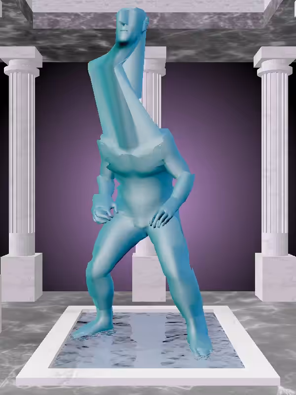 HeavenComputer: The Kicking Aqua Green Man #3597