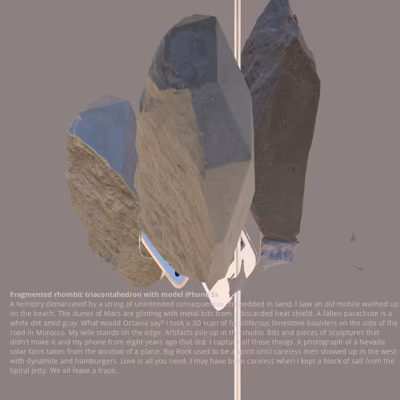 Fragmented triacontahedron with iPhone 5s #70