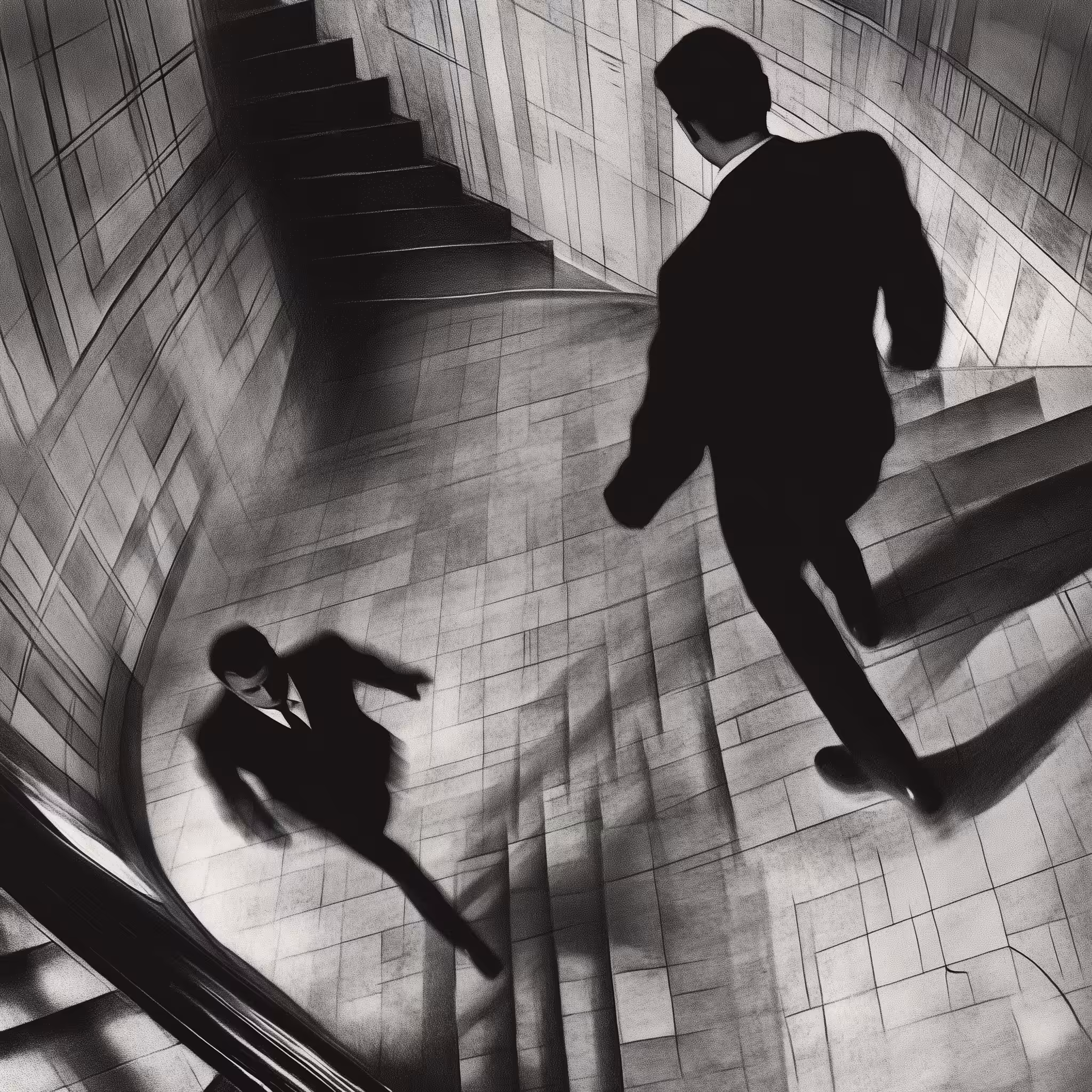 MC Escher Noir Study 5