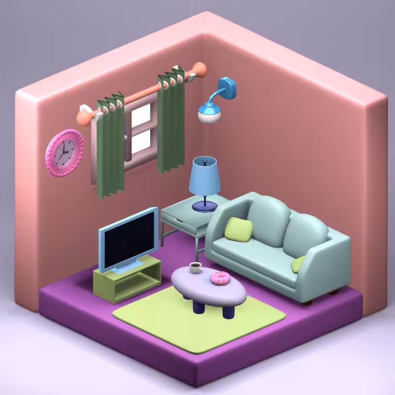 3D Fantasy Living room #1