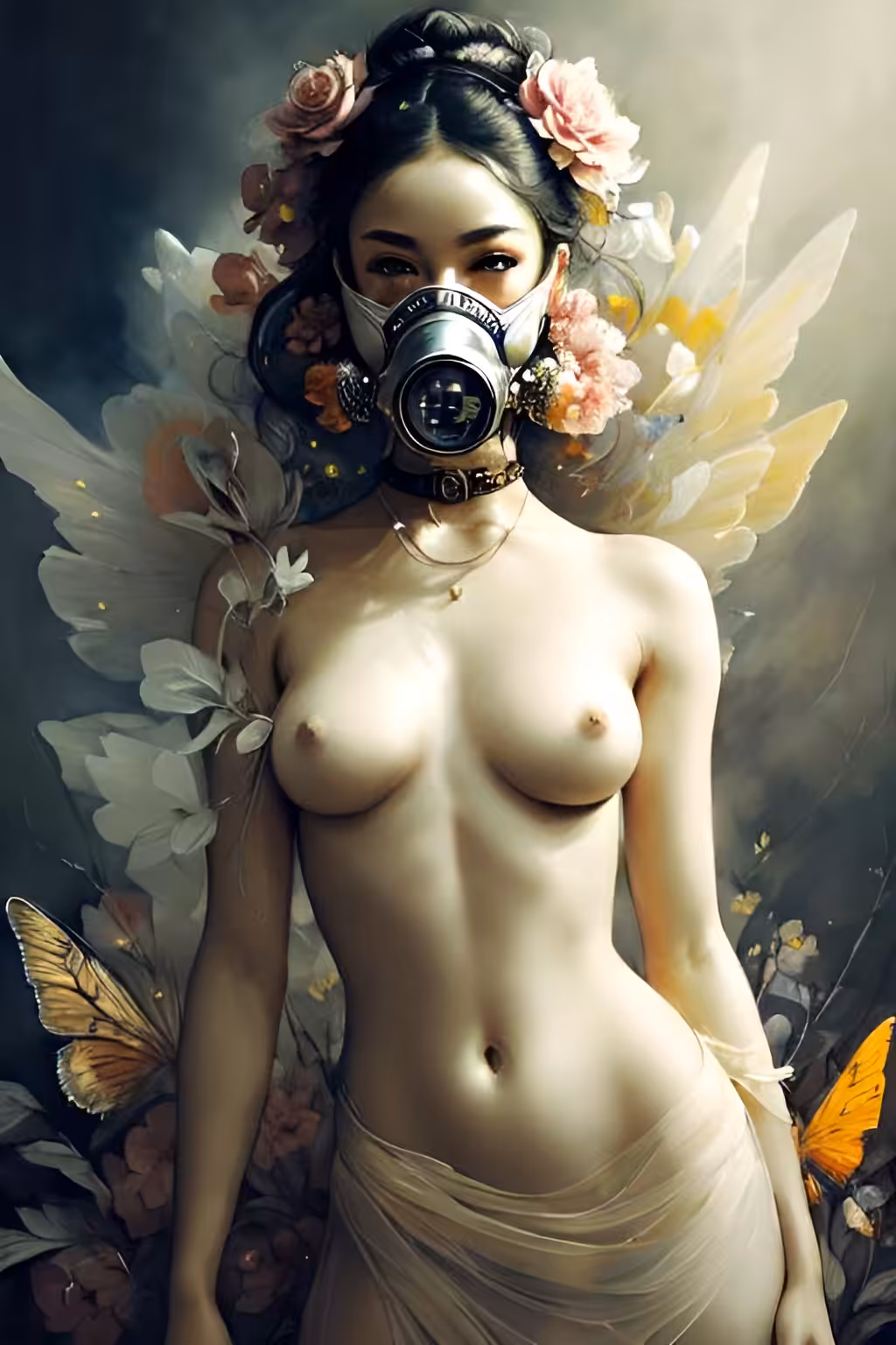 Girl and toxic planet 