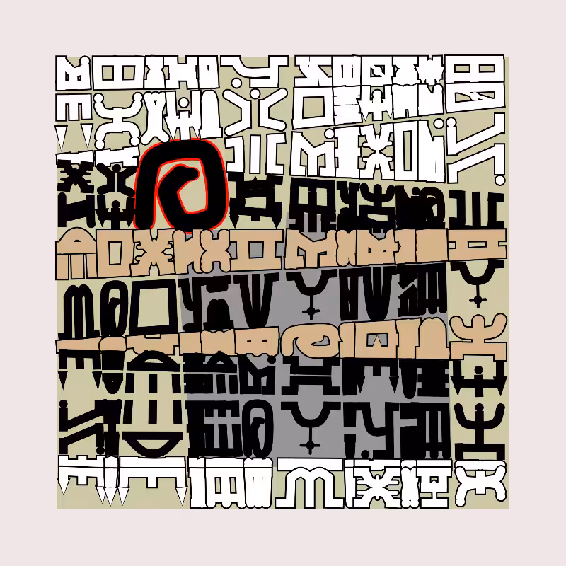 "Alphabetic ancestral signs" - (Matrix v3) #38