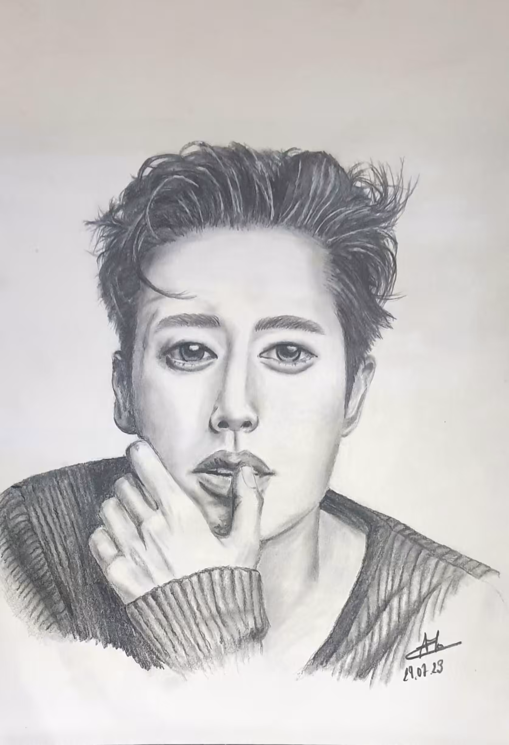 Park Hae-Jin, pencil portrait
