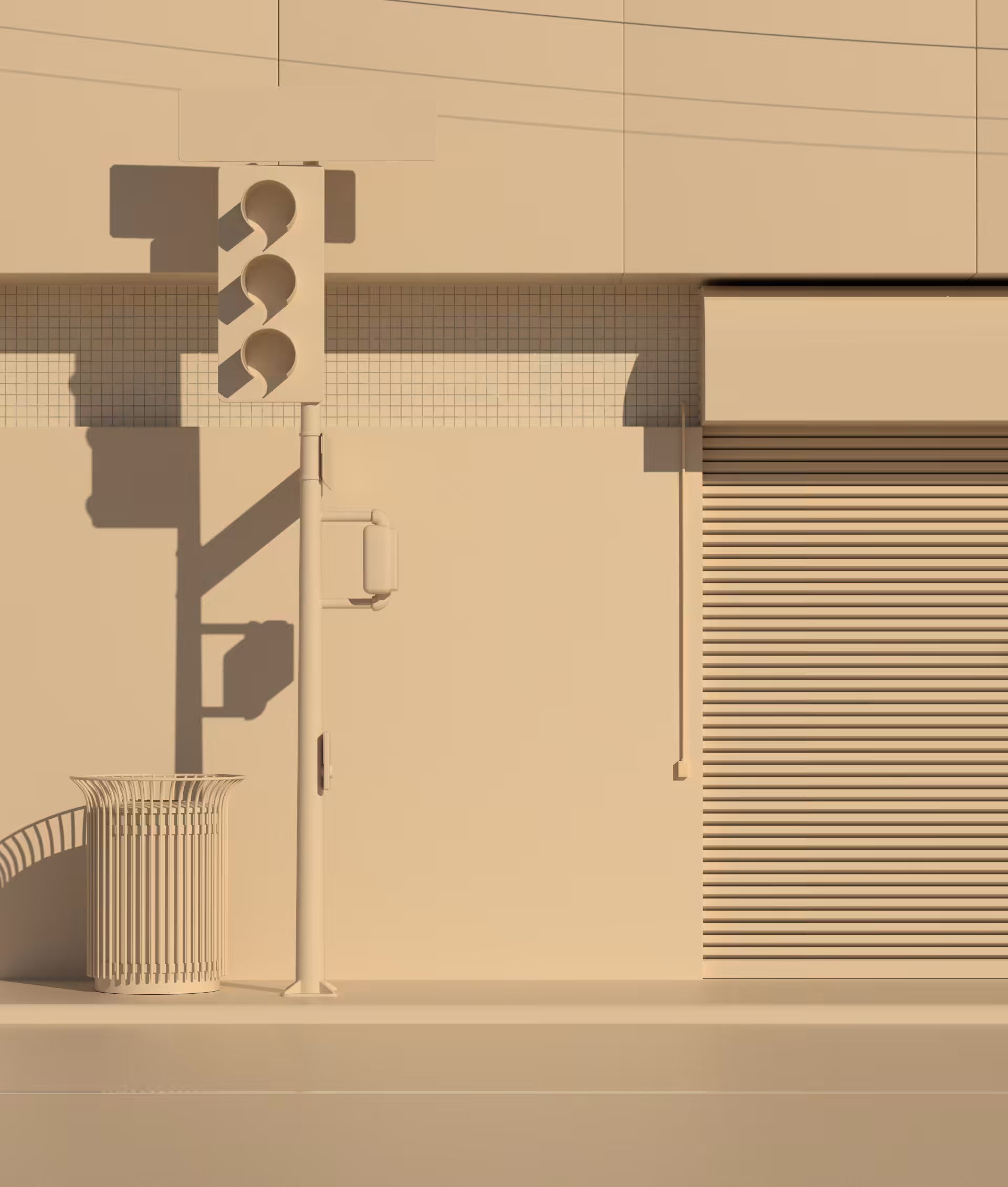 Bland Beige Building 01