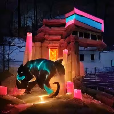Glowing Panther Temple