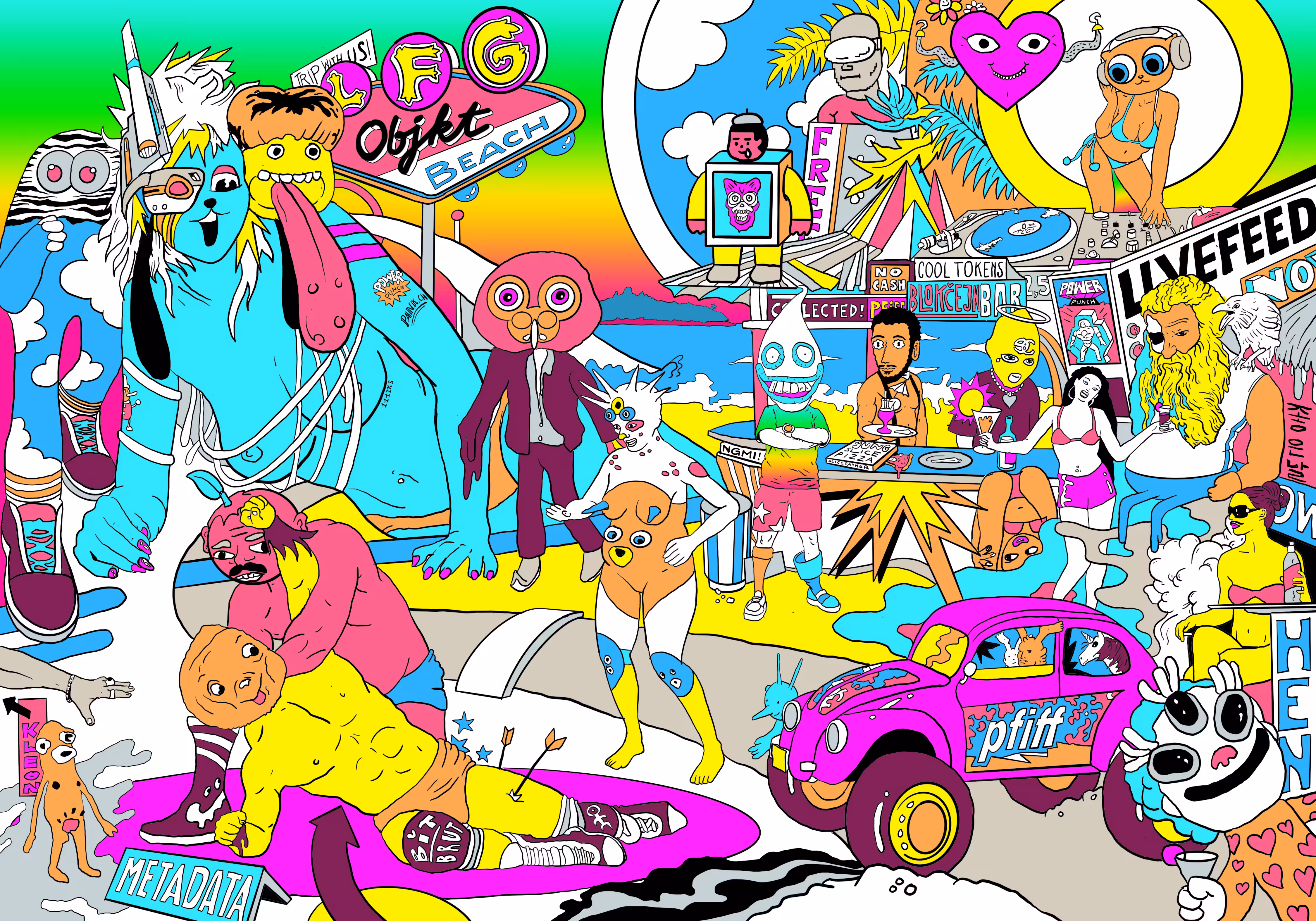 Party on OBJKT-Beach