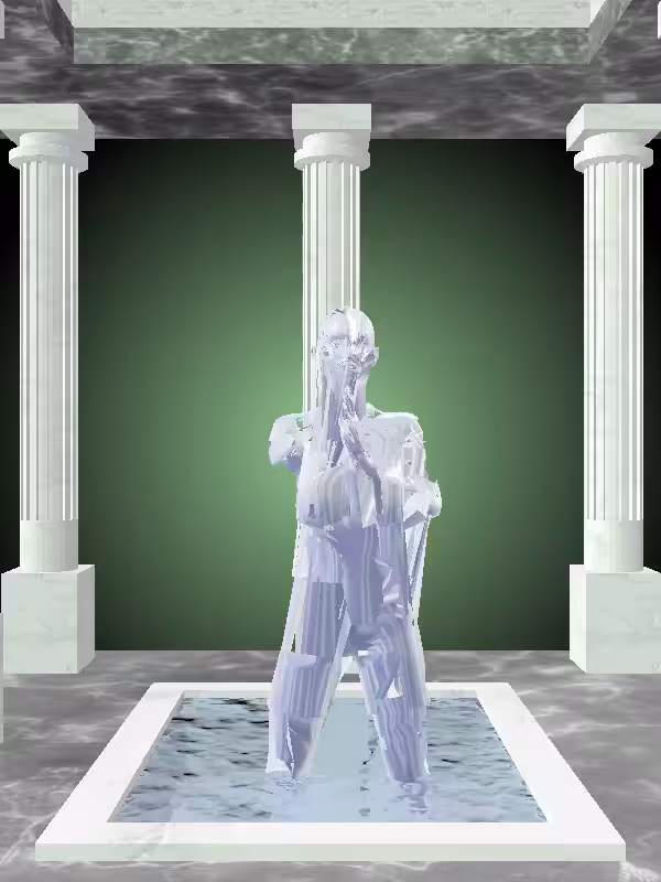 HeavenComputer: The Praying Melted Blue Woman #2502