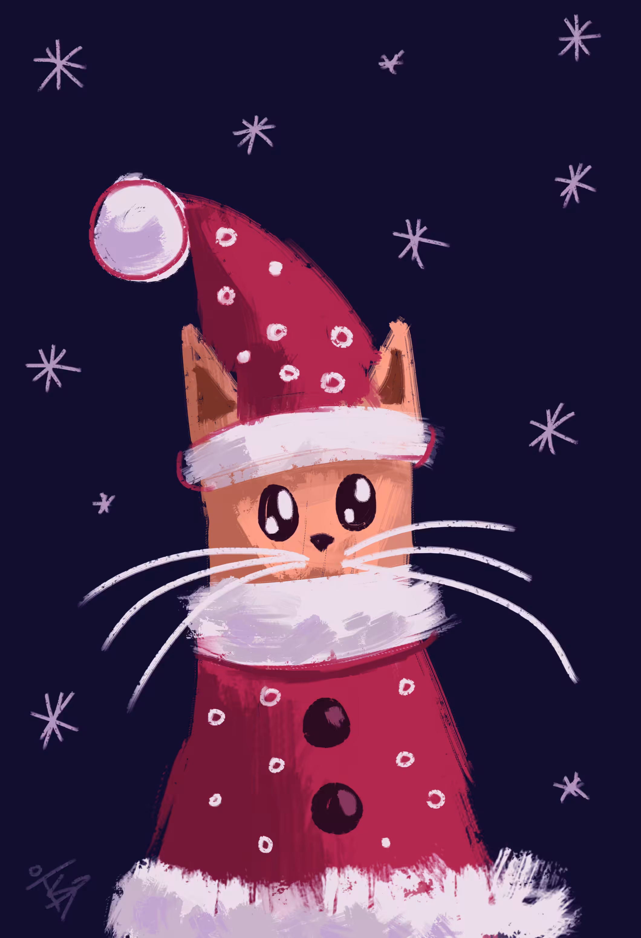 Doodle Cats: Santa Cat