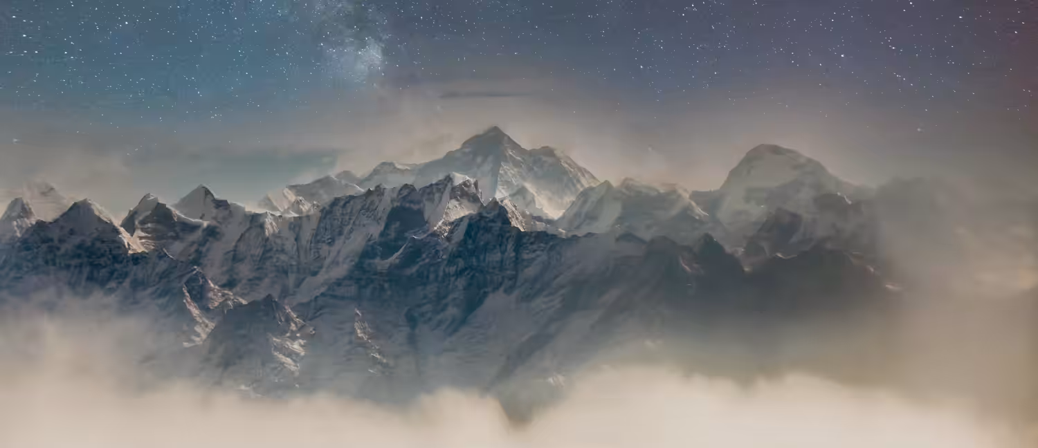Mount Everest and her Himalayas