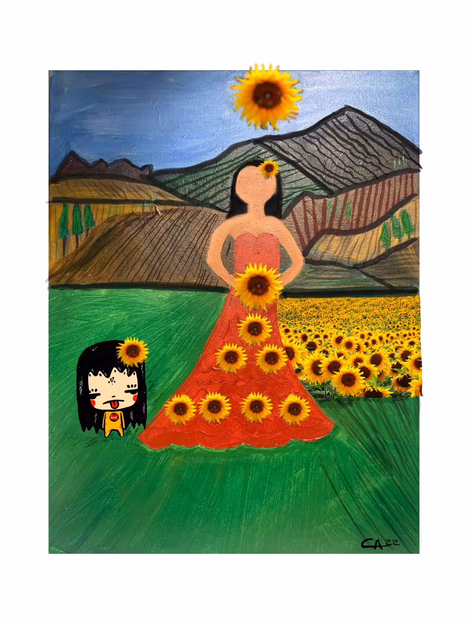 "Kiku makes a friend in the Dominican Republic" 2022  Carlos Aquino X KIKU'S WORLD by Sabet