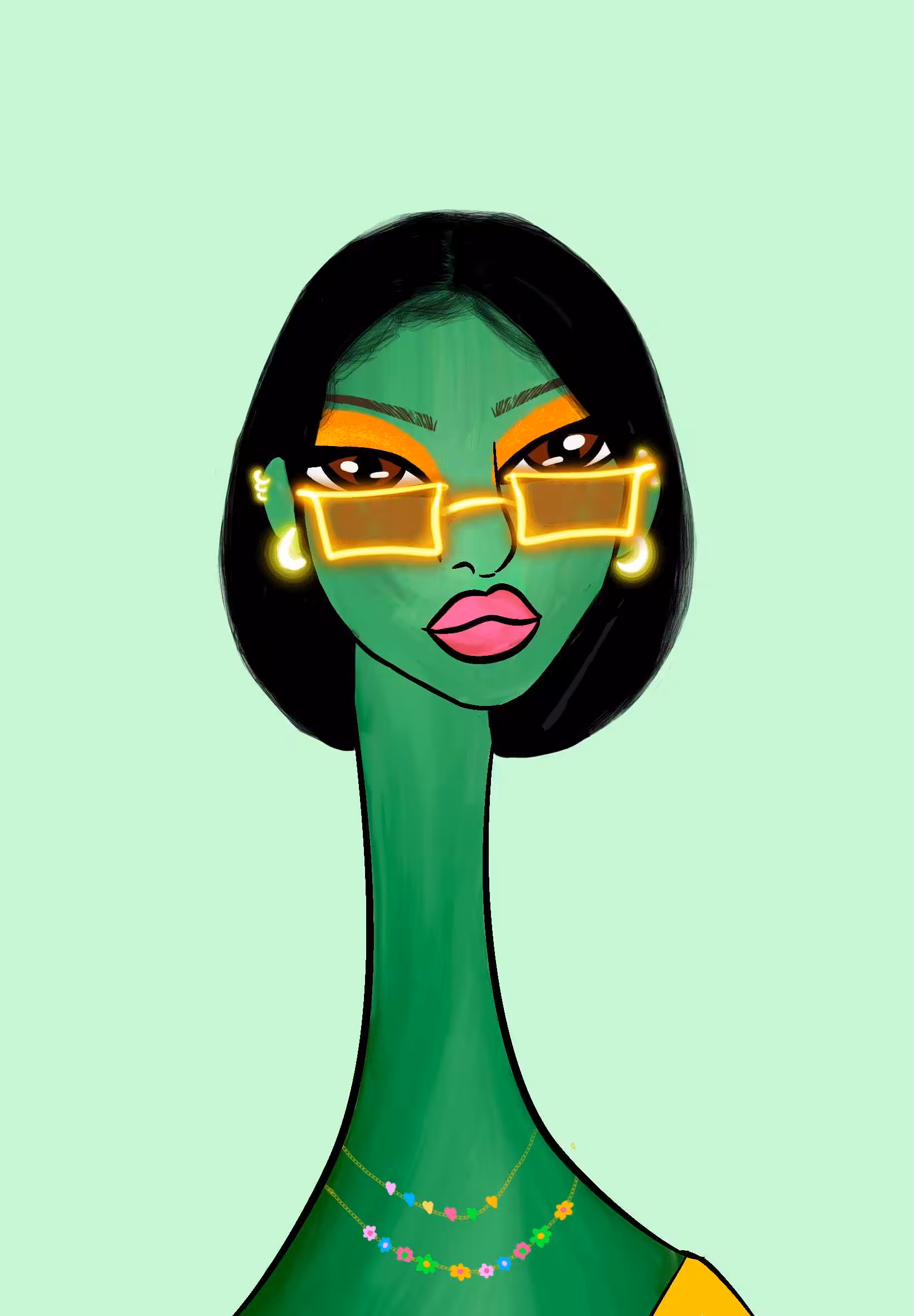 Long Neckie Lady #1652