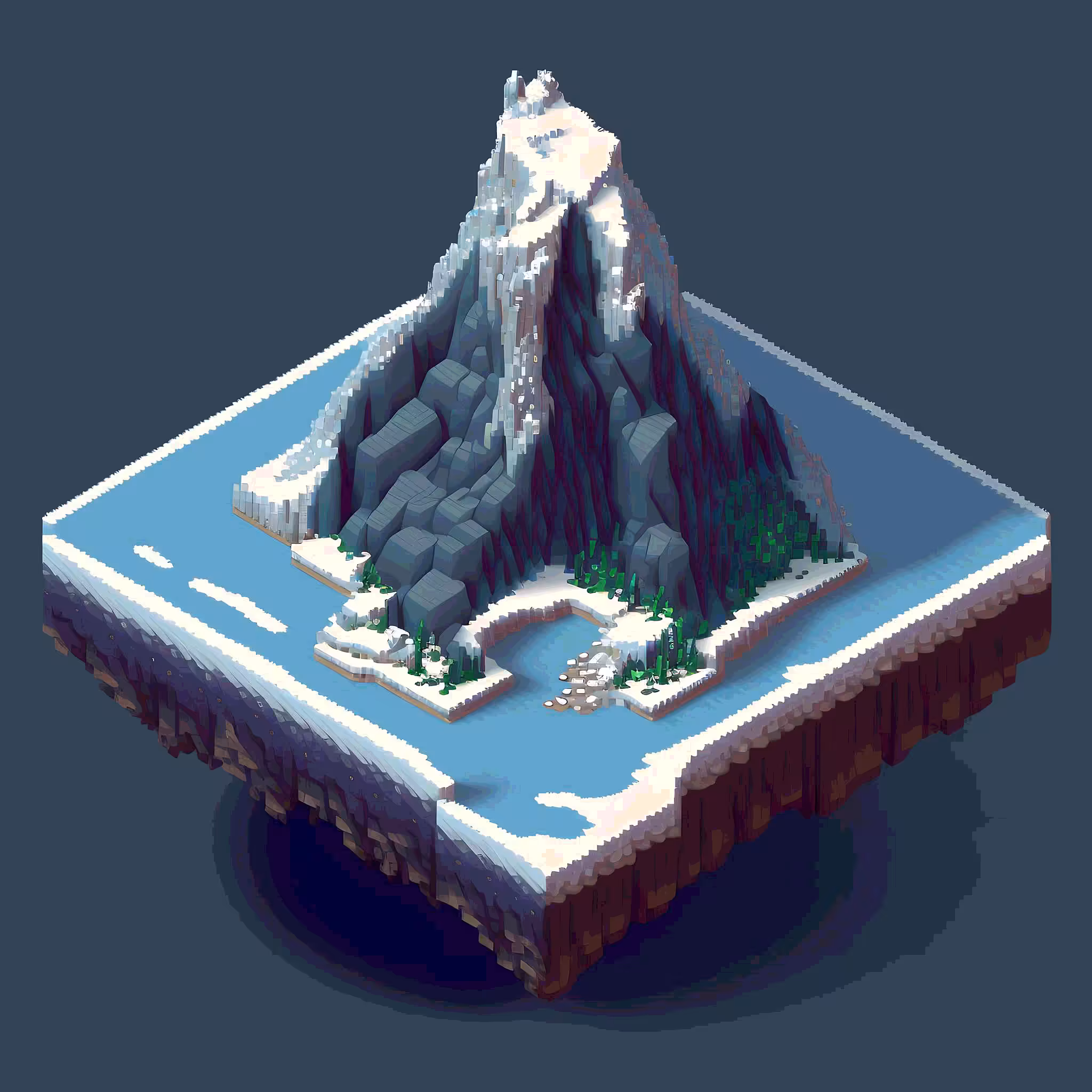 Ice and rocks