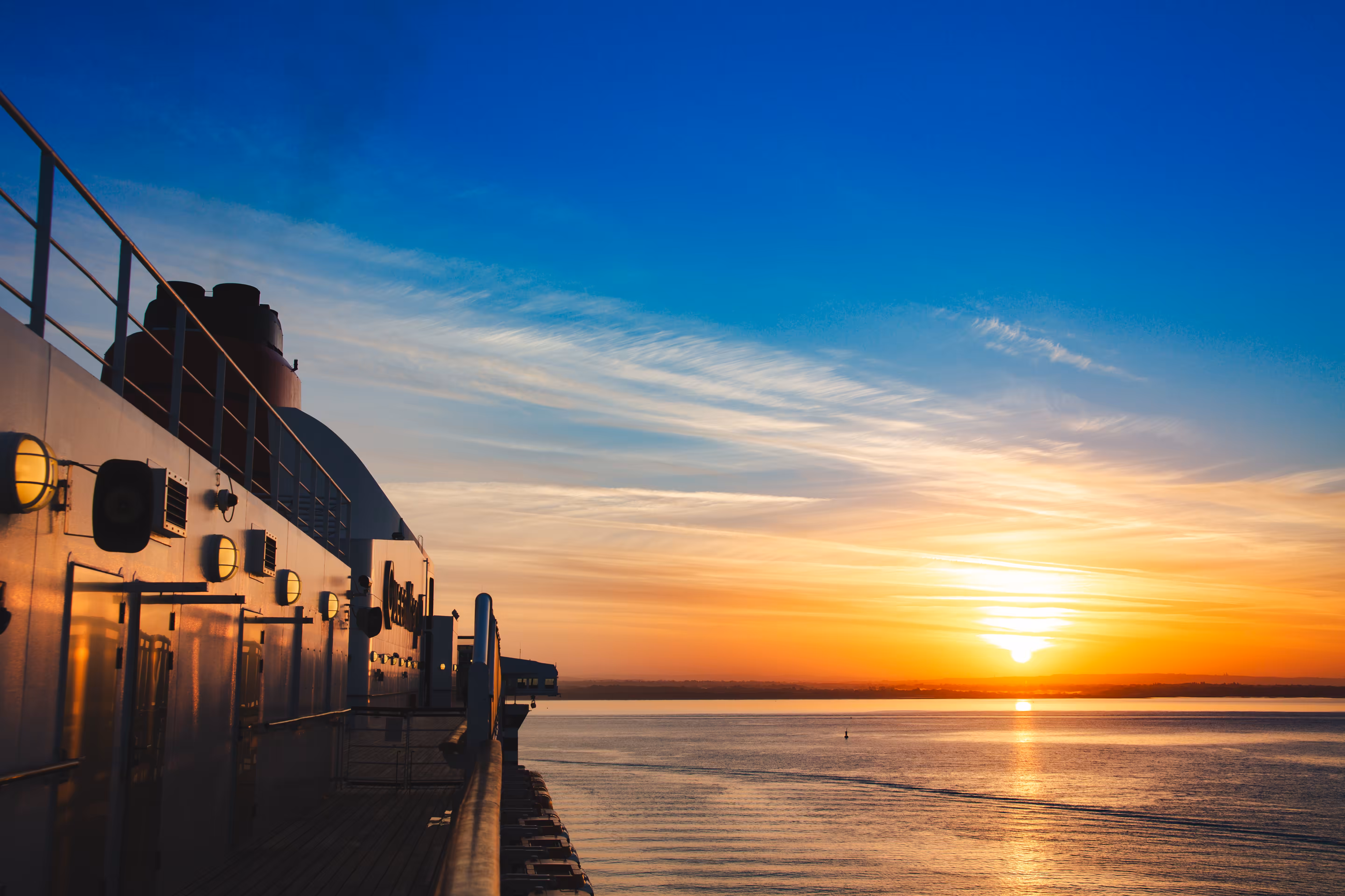 Sunset from the QM2