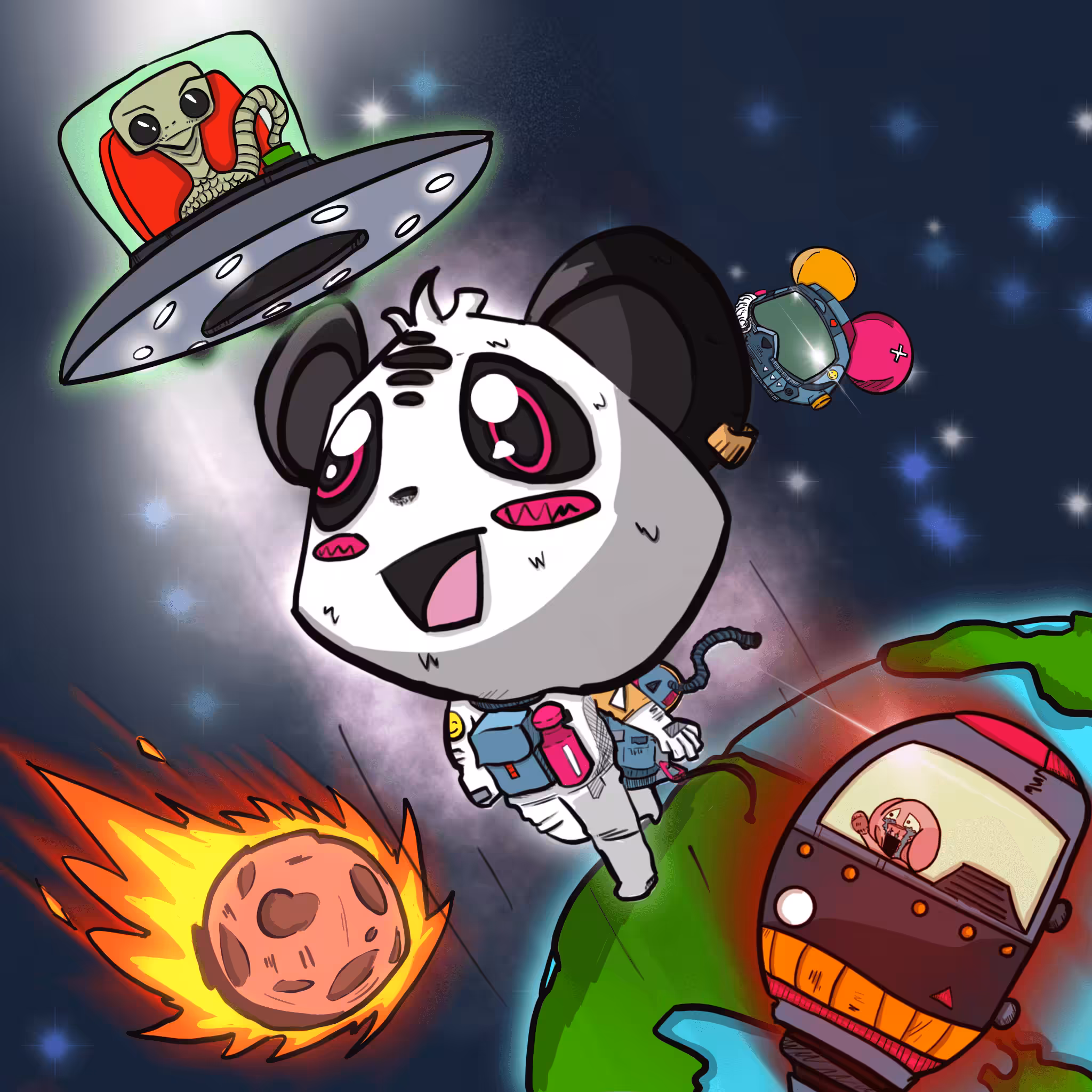 WaruPan Abducted (#020 1/1 Background)
