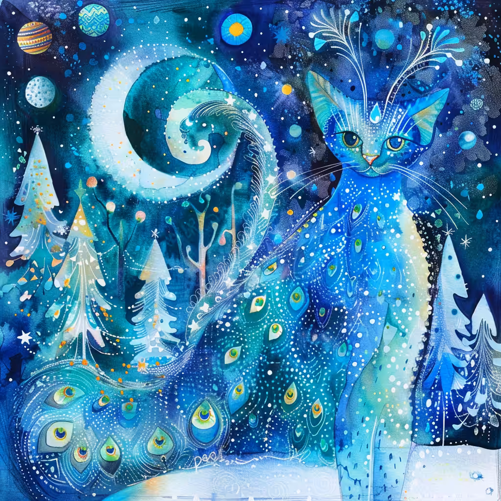 The Peacock Snow Horse