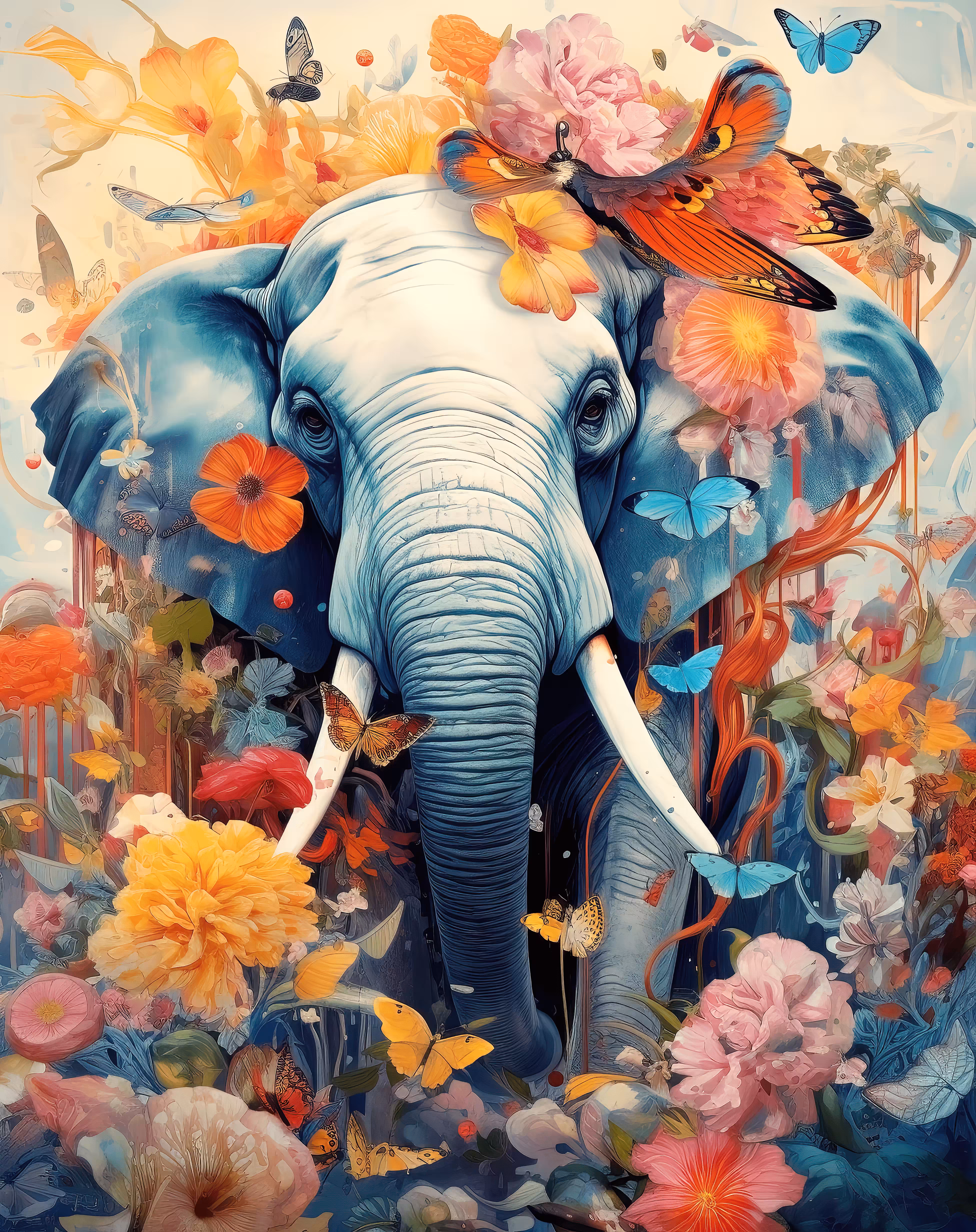 Beautiful Elephant in Paradise