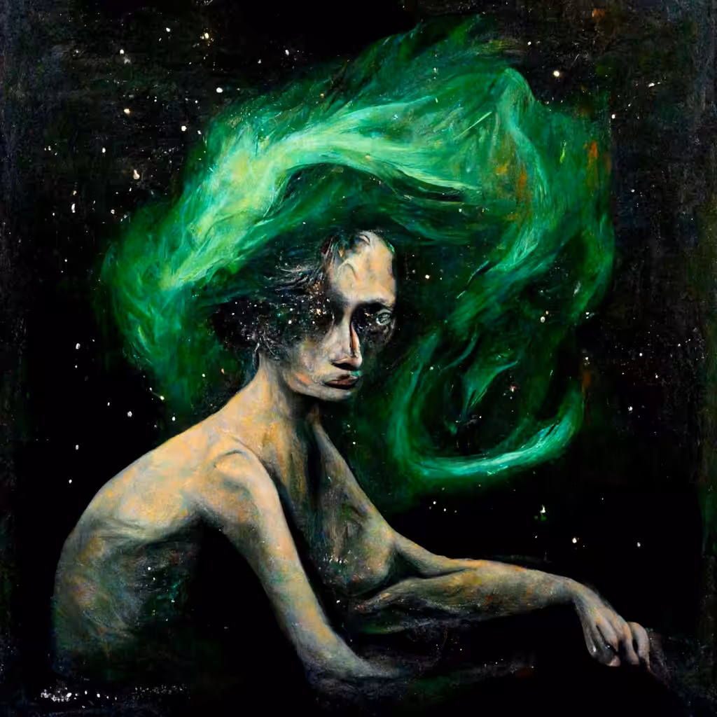 Ephemeral...sublime, naively permeating the stars, the fearless creature dissolves in the universe letting life be forget
