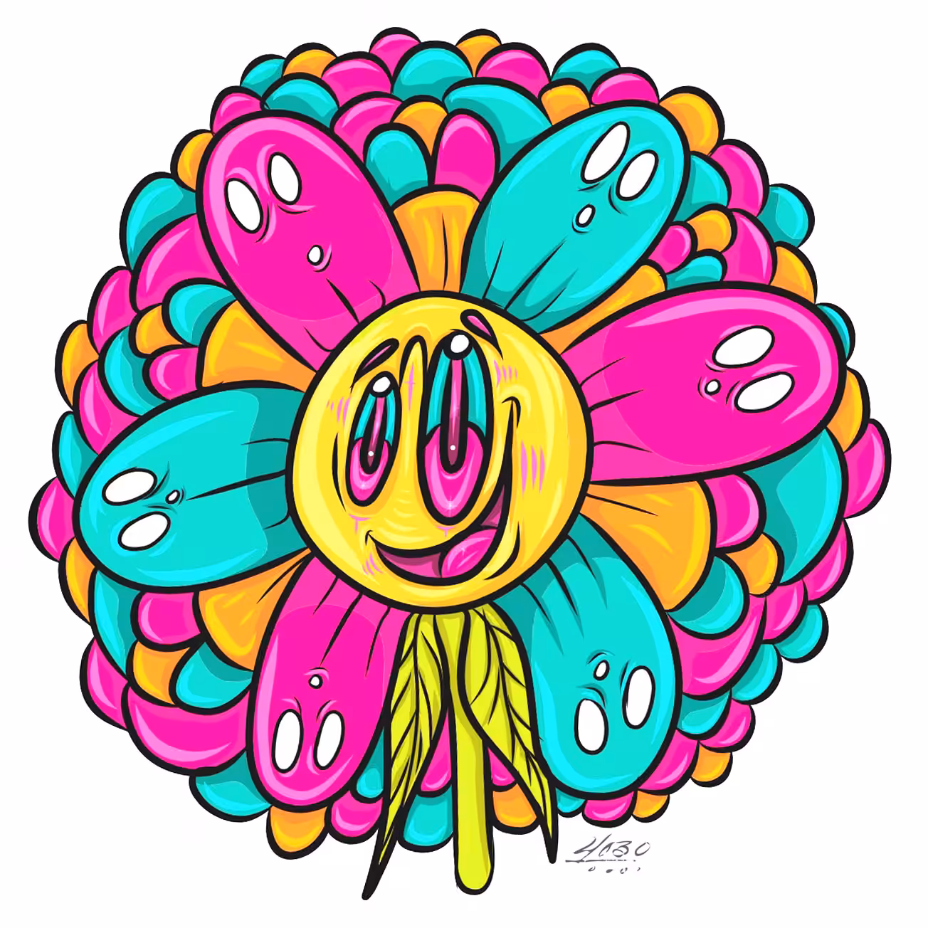 Happy Holidays Stoner Flower Medallion 1/5