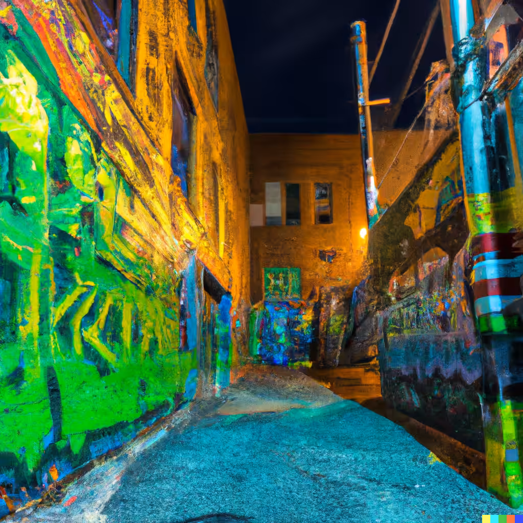 Vibrant Night Alley No. 4