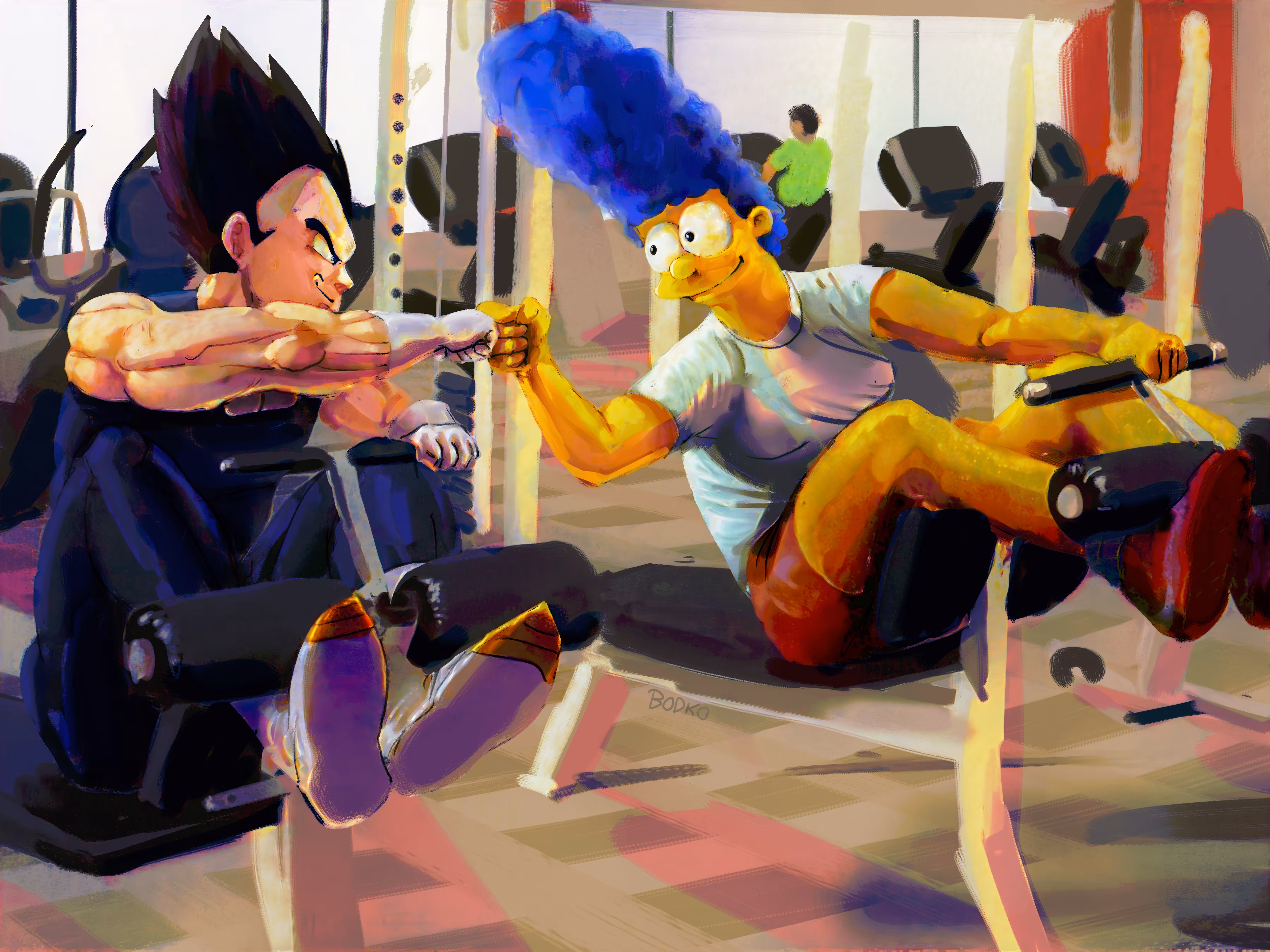 Veget and Marge Work Out