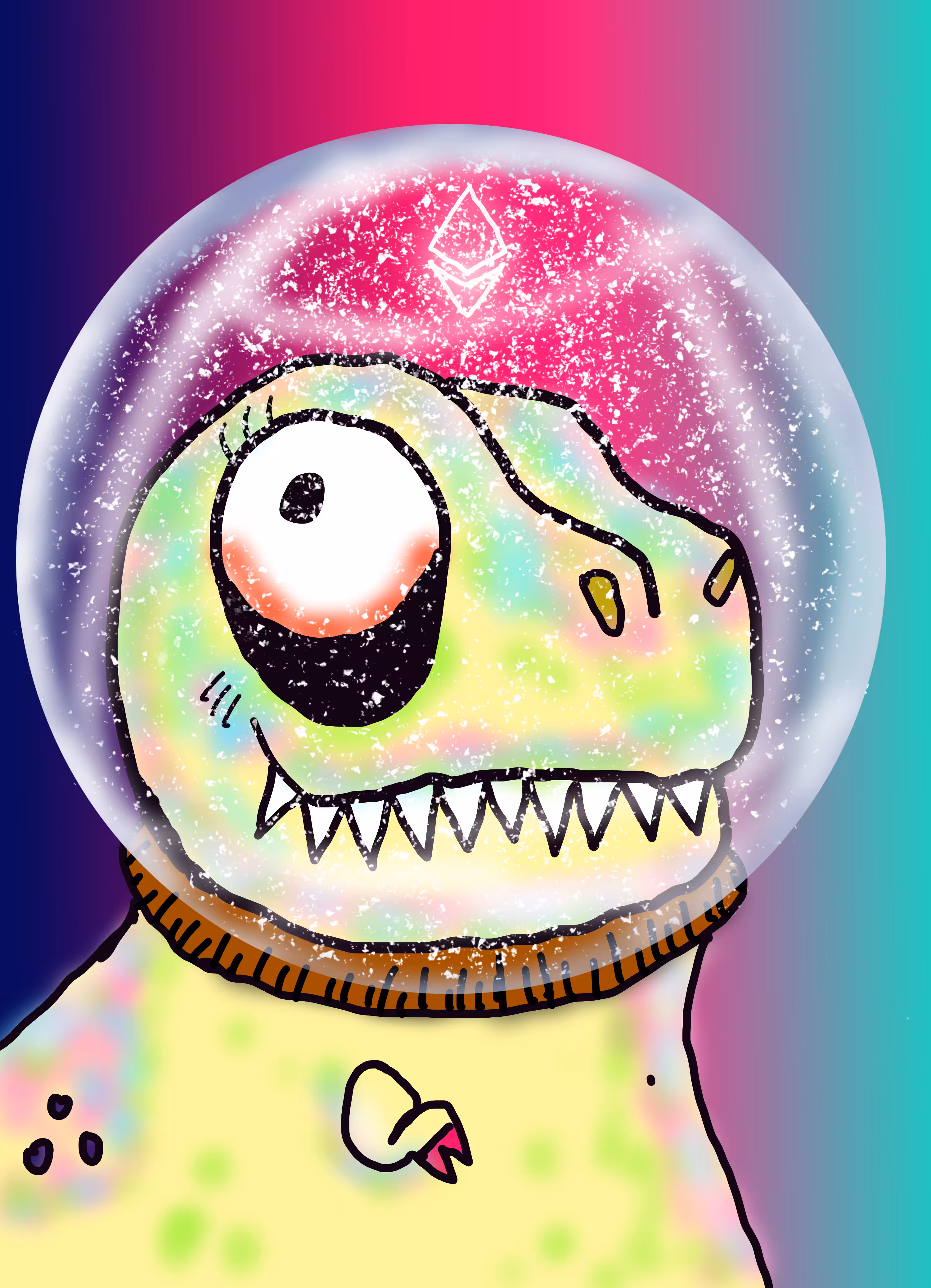 silly tre x No.#41 (RARE)-I'm Snow globe Rex