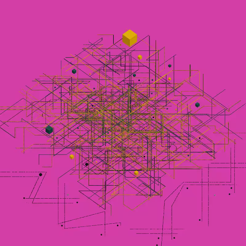 Luminous Streaks and cubes #10