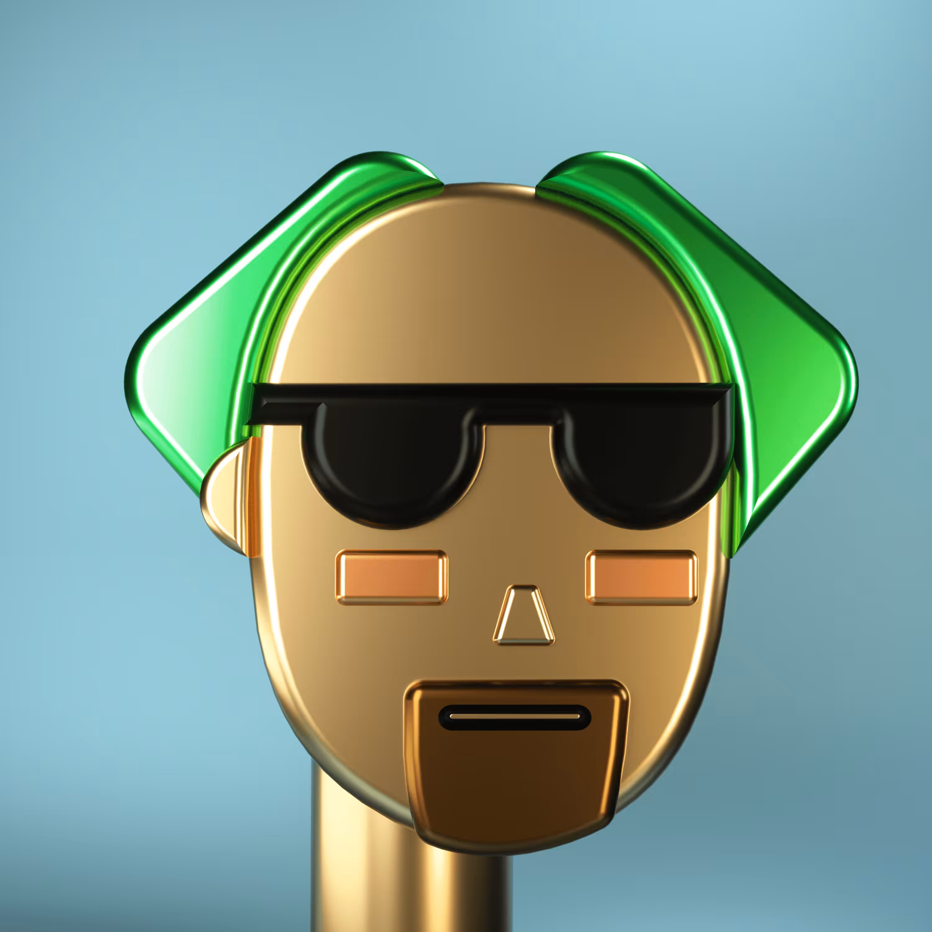 3D Chrome Punks: 3D Chrome Punk #0155