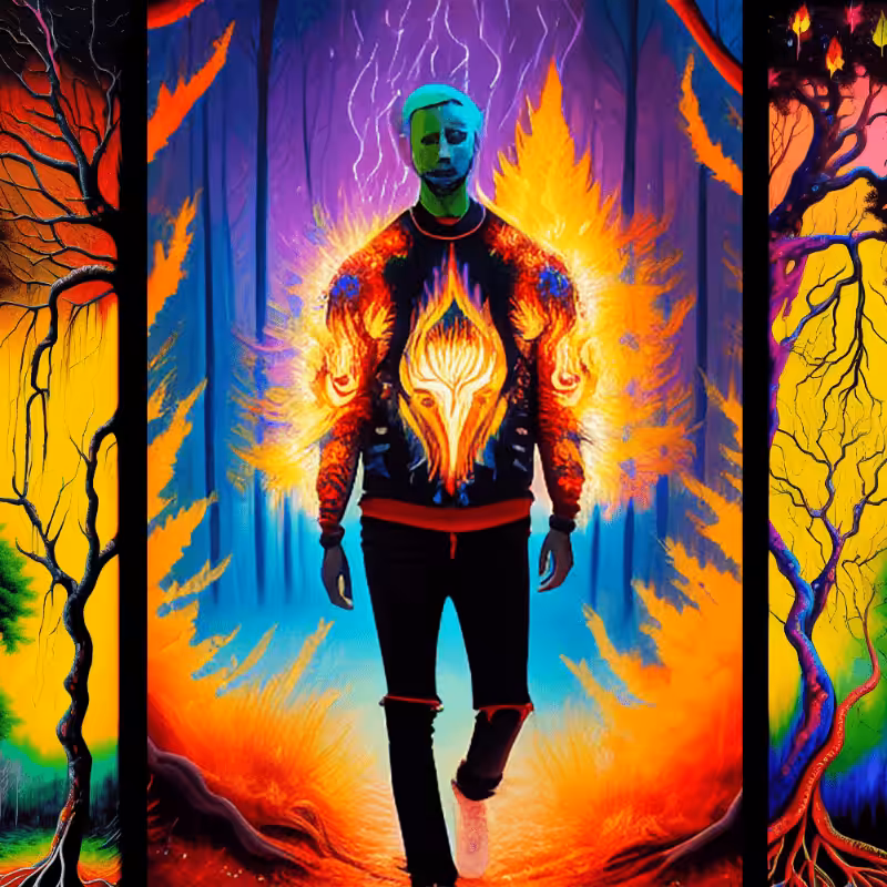 AI Psychedelic Trees #7
