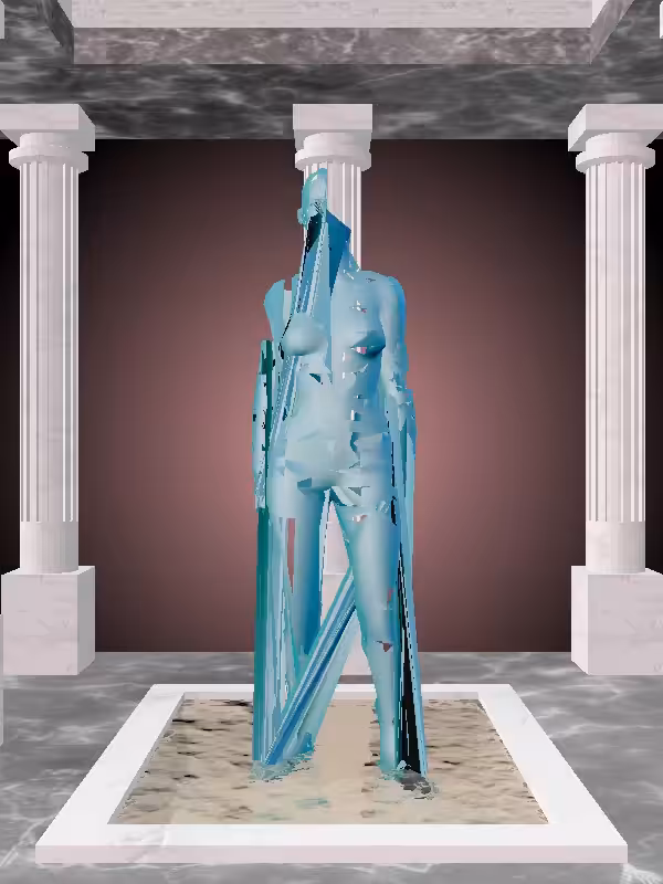 HeavenComputer: The Phone Calling Aqua Green Woman #710