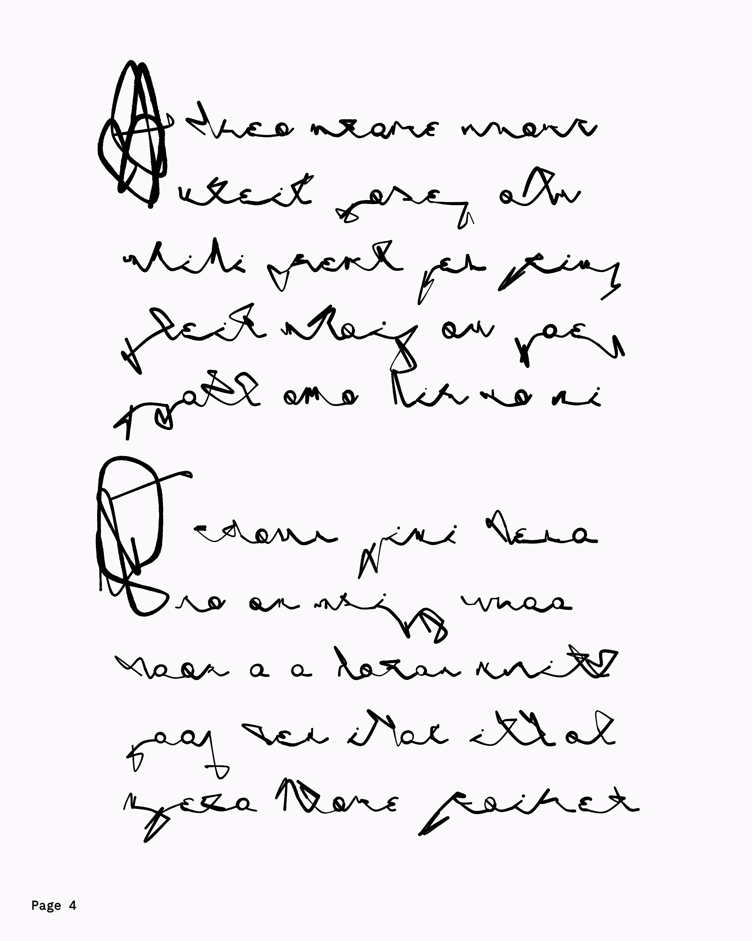 Generative Manuscript Page 4 "Versals"
