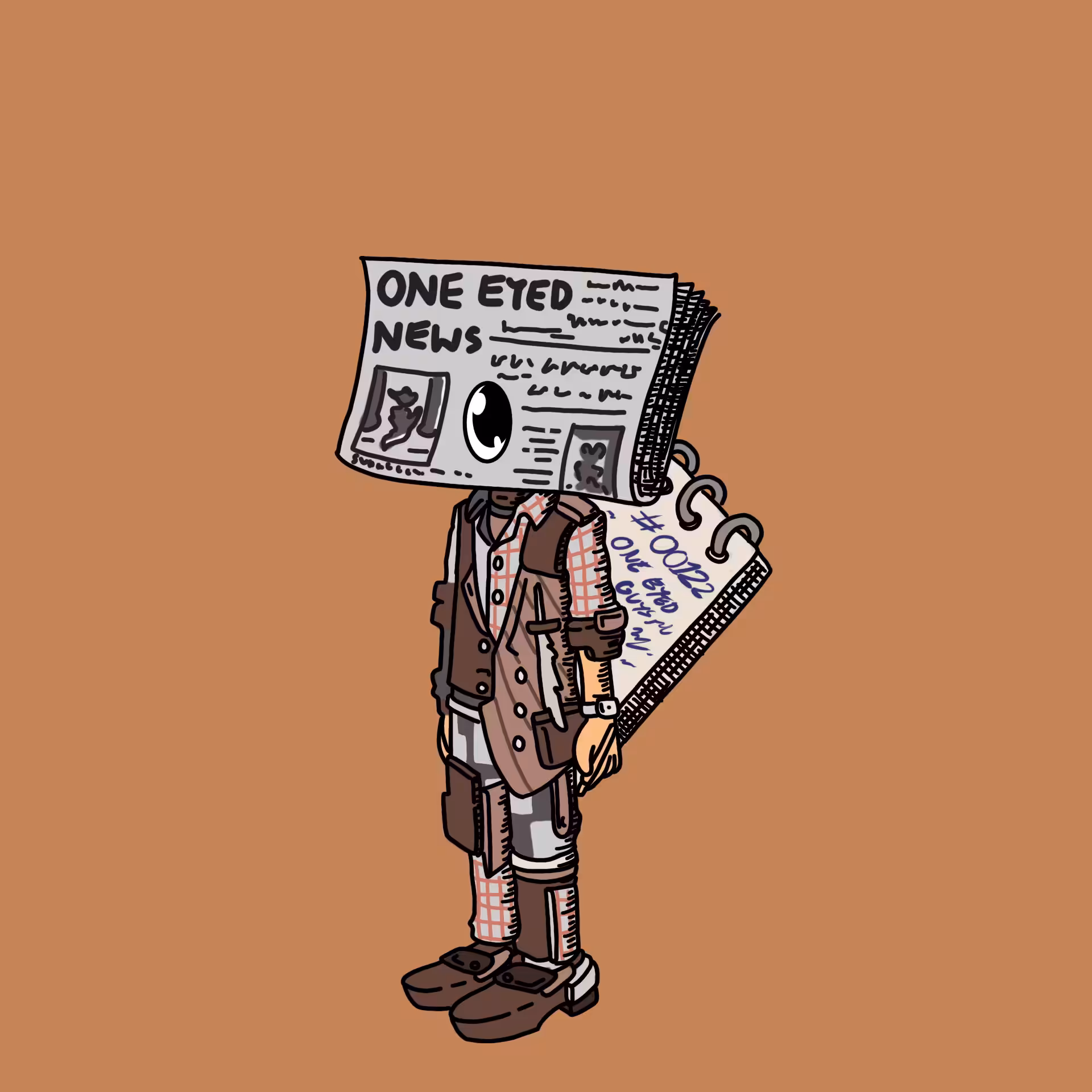 Newspaperreporter one eyed guy #00122