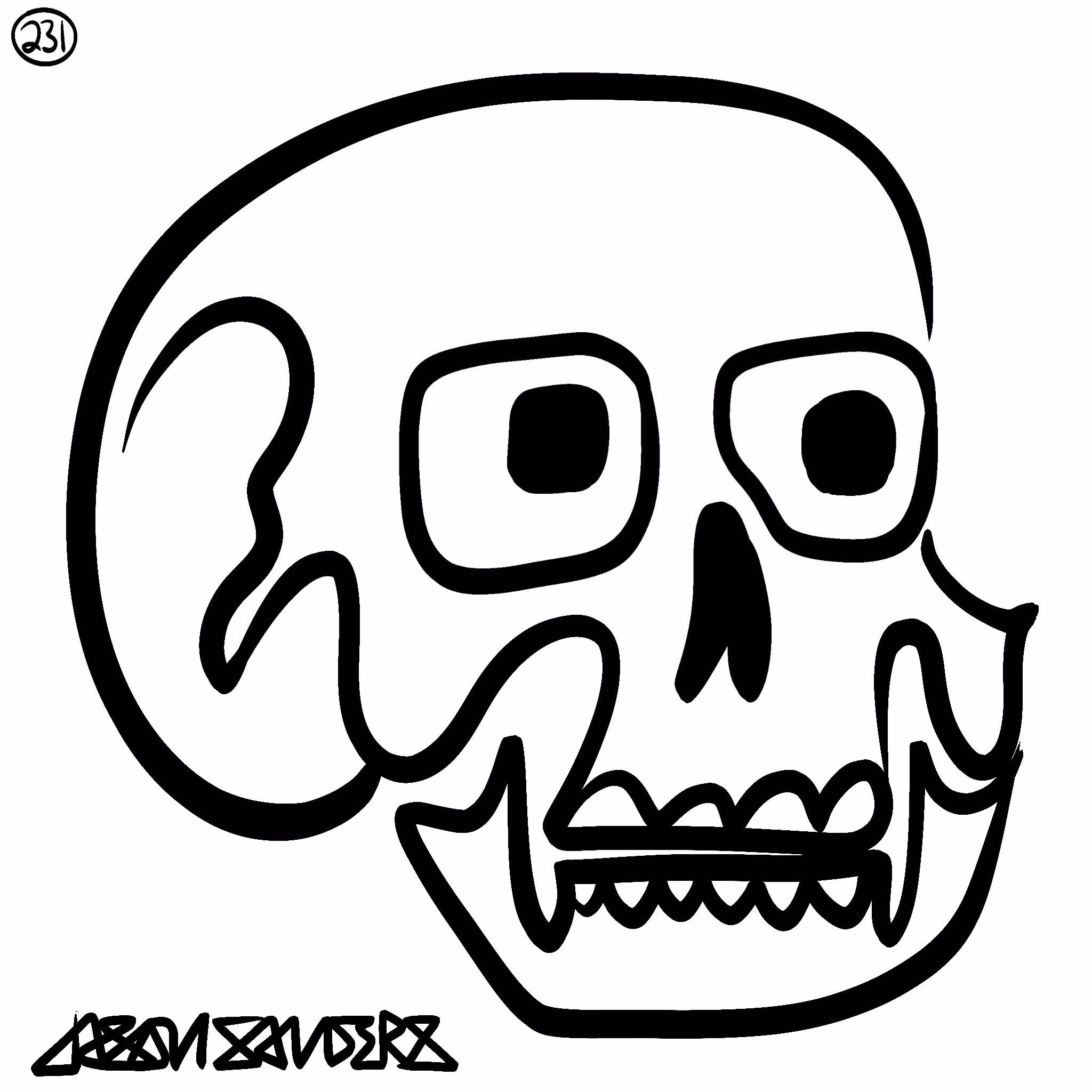 Skull Lines “Seventy-Four” By DrainedEye | #231