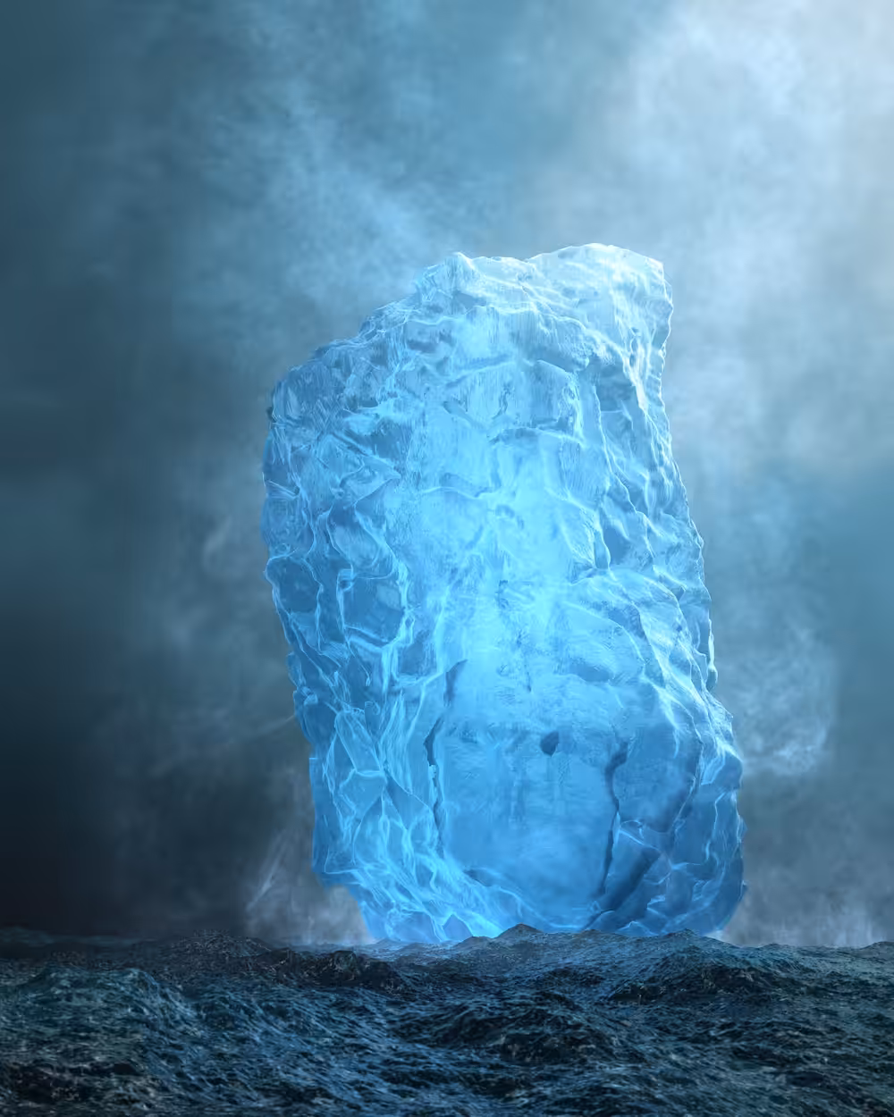 Blue. Crystallized.