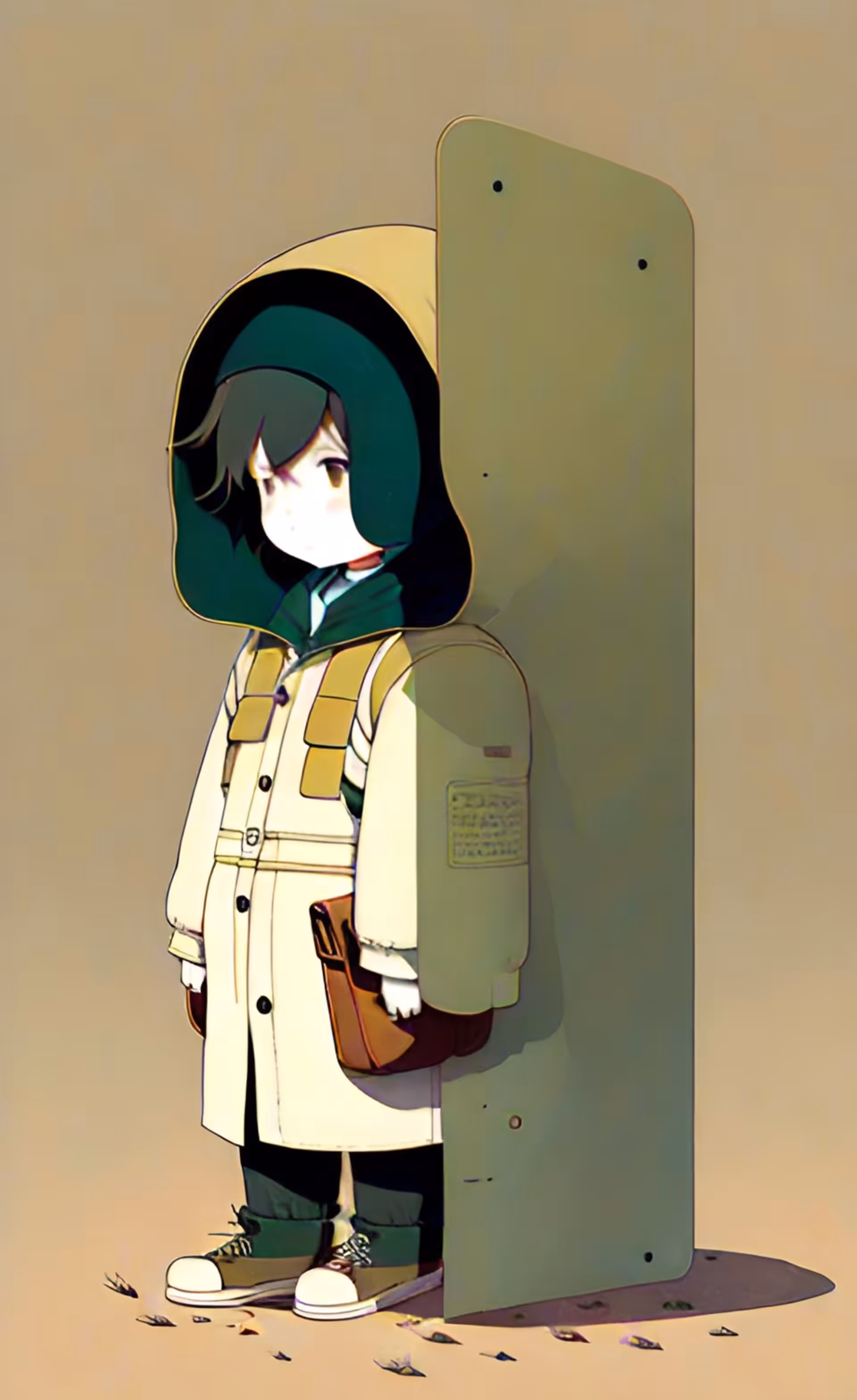 The girl is lost in thought