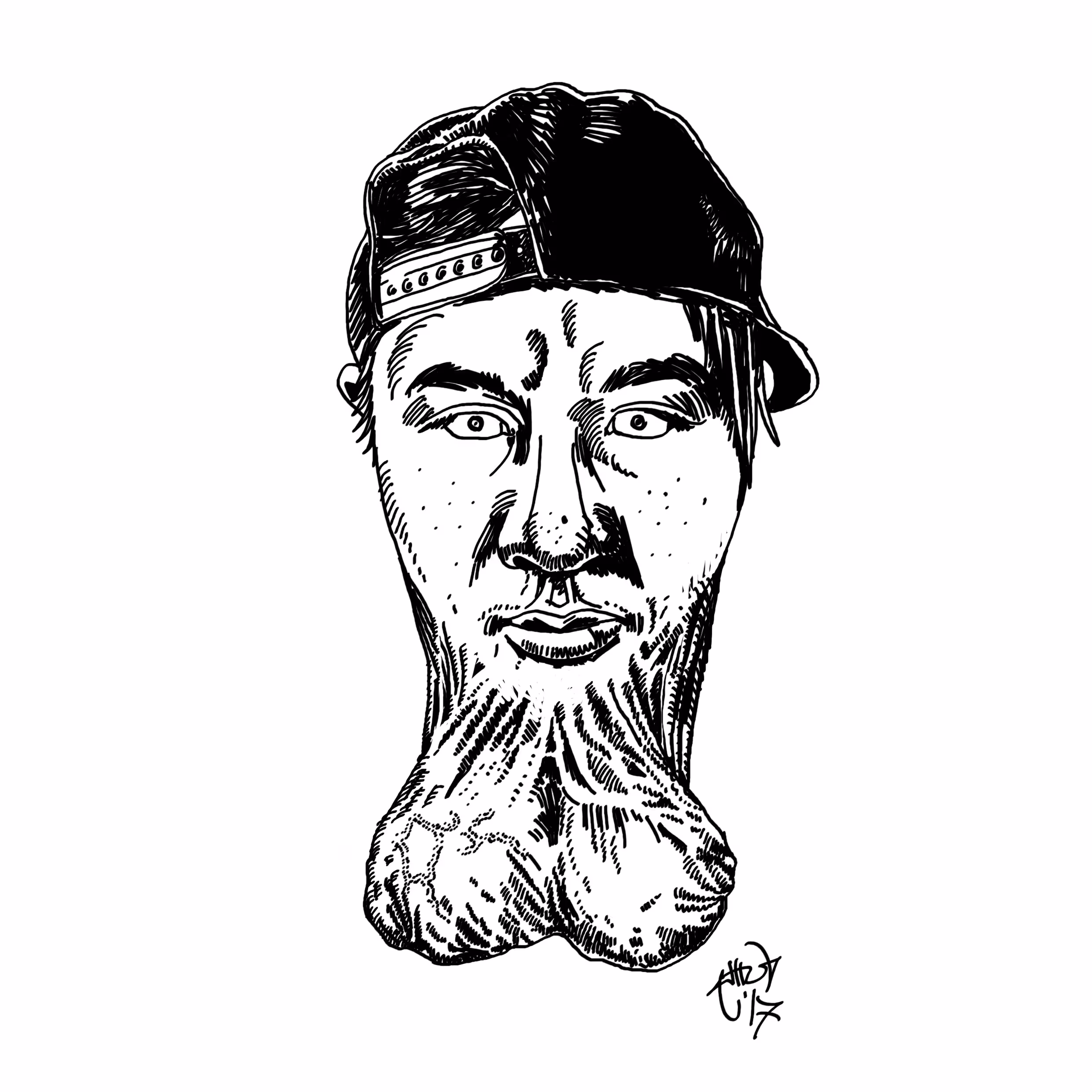 Ball face portrait