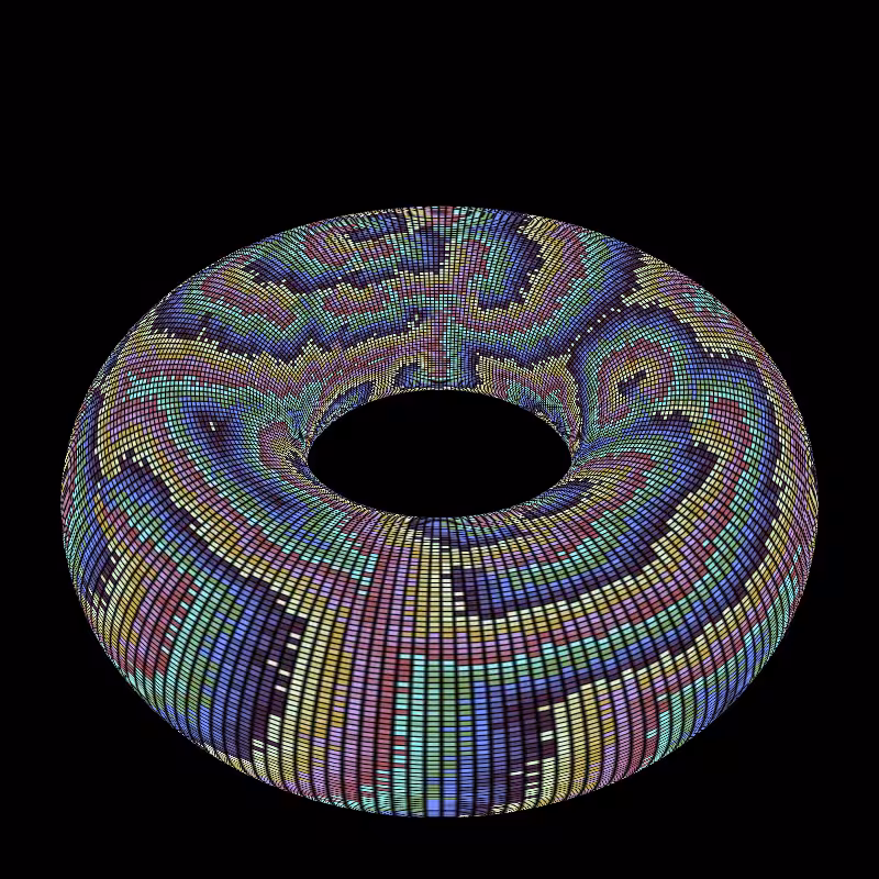 Reaction Diffusion on a Torus #11