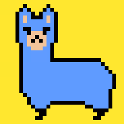 Tezos light blue alpha-ca over yellow