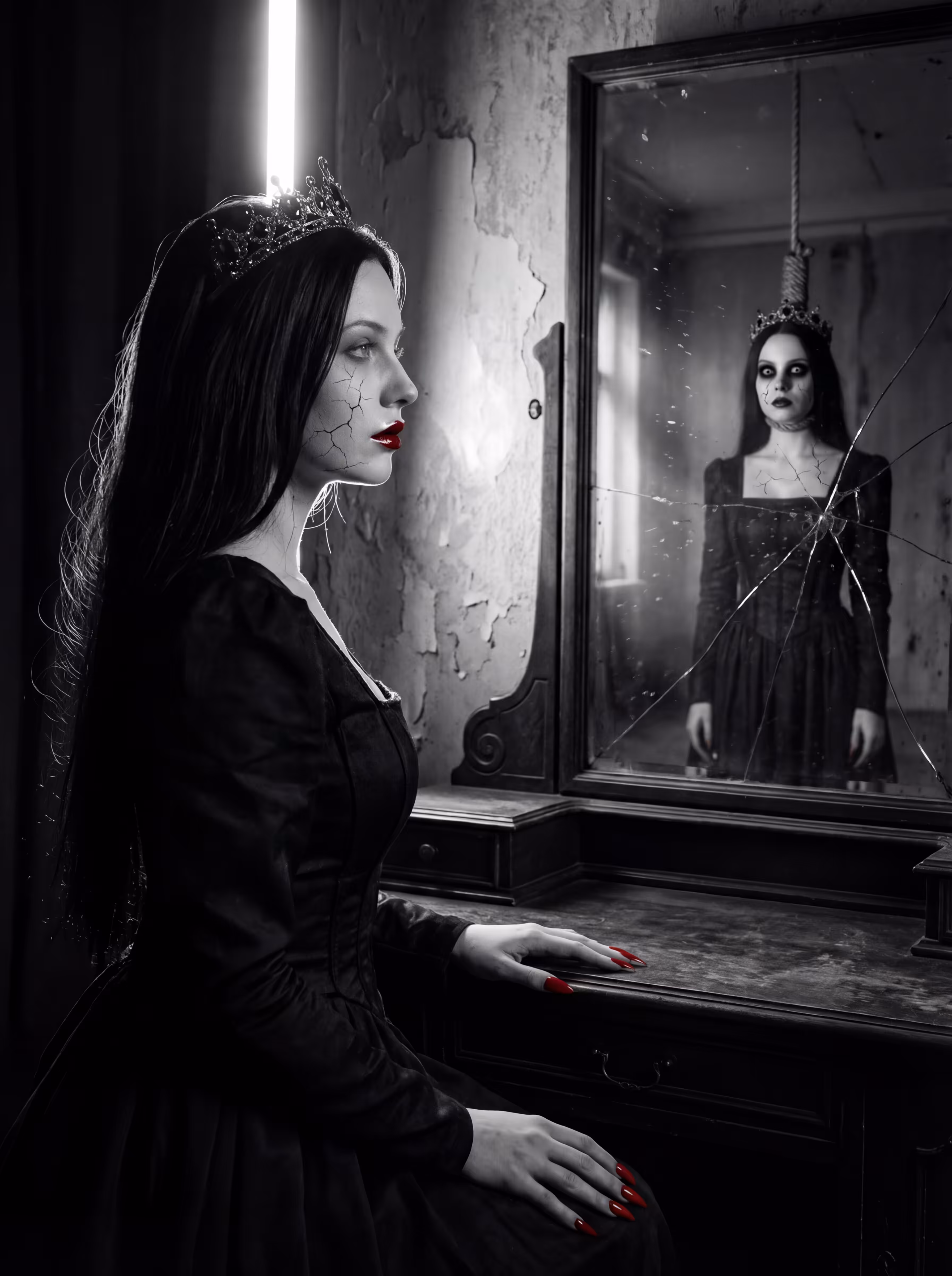 Luxara Noir — Chapter II: The Mirror That Remembers Your Death